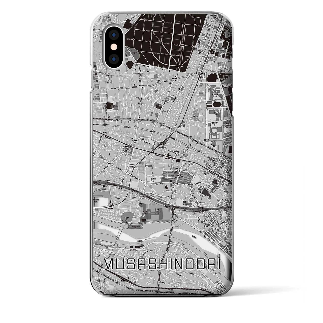 【武蔵野台(東京都)】地図柄iPhoneケース(クリアタイプ)