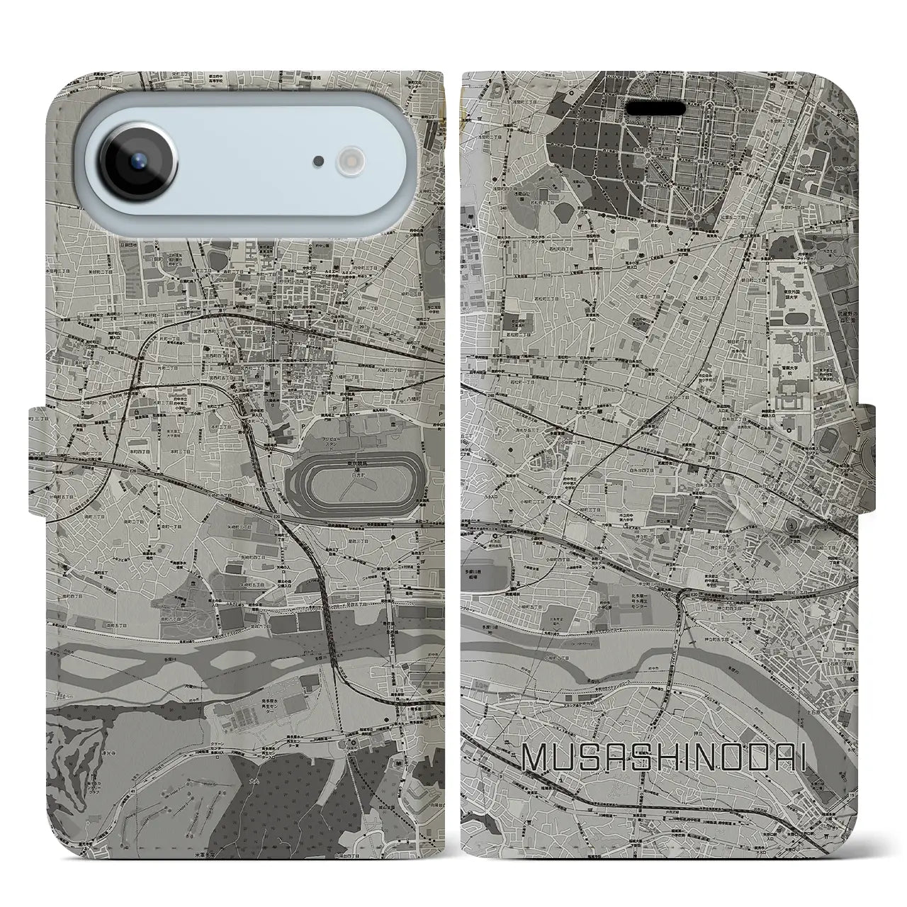 【武蔵野台(東京都)】地図柄iPhoneケース(手帳タイプ)