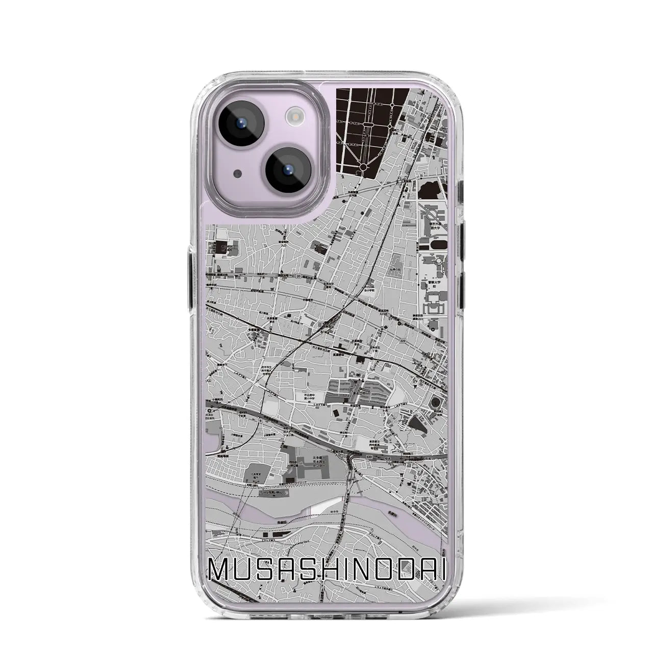 【武蔵野台(東京都)】地図柄iPhoneケース(MagSafeタイプ)