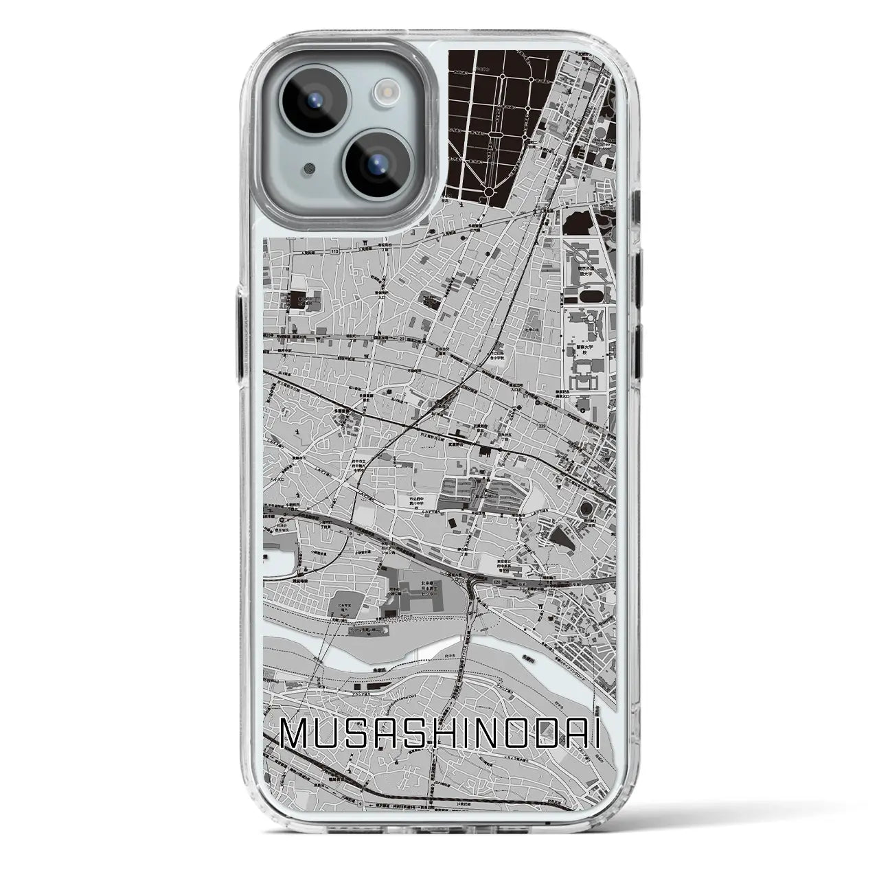 【武蔵野台(東京都)】地図柄iPhoneケース(MagSafeタイプ)