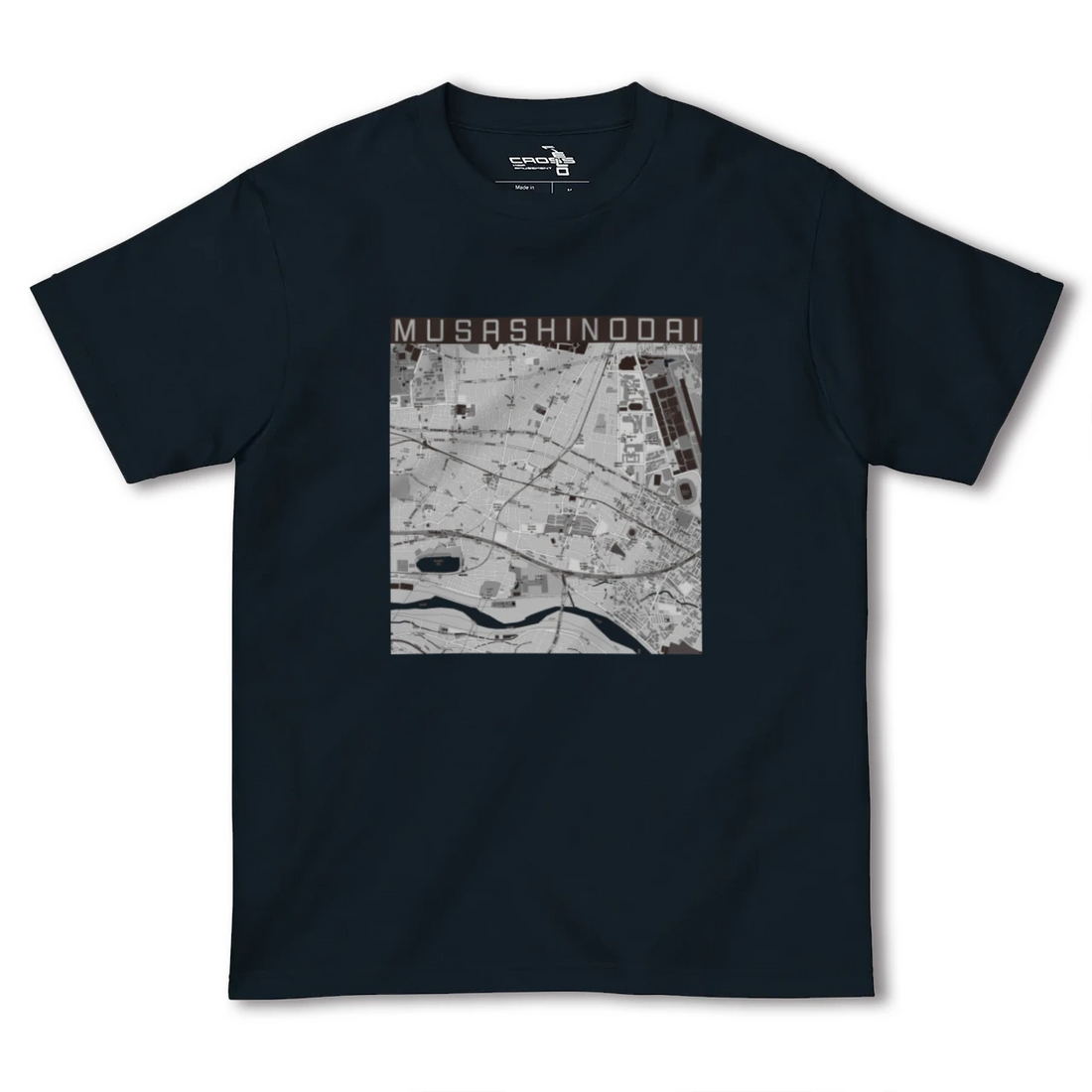 【武蔵野台(東京都)】地図柄ヘビーウェイトTシャツ