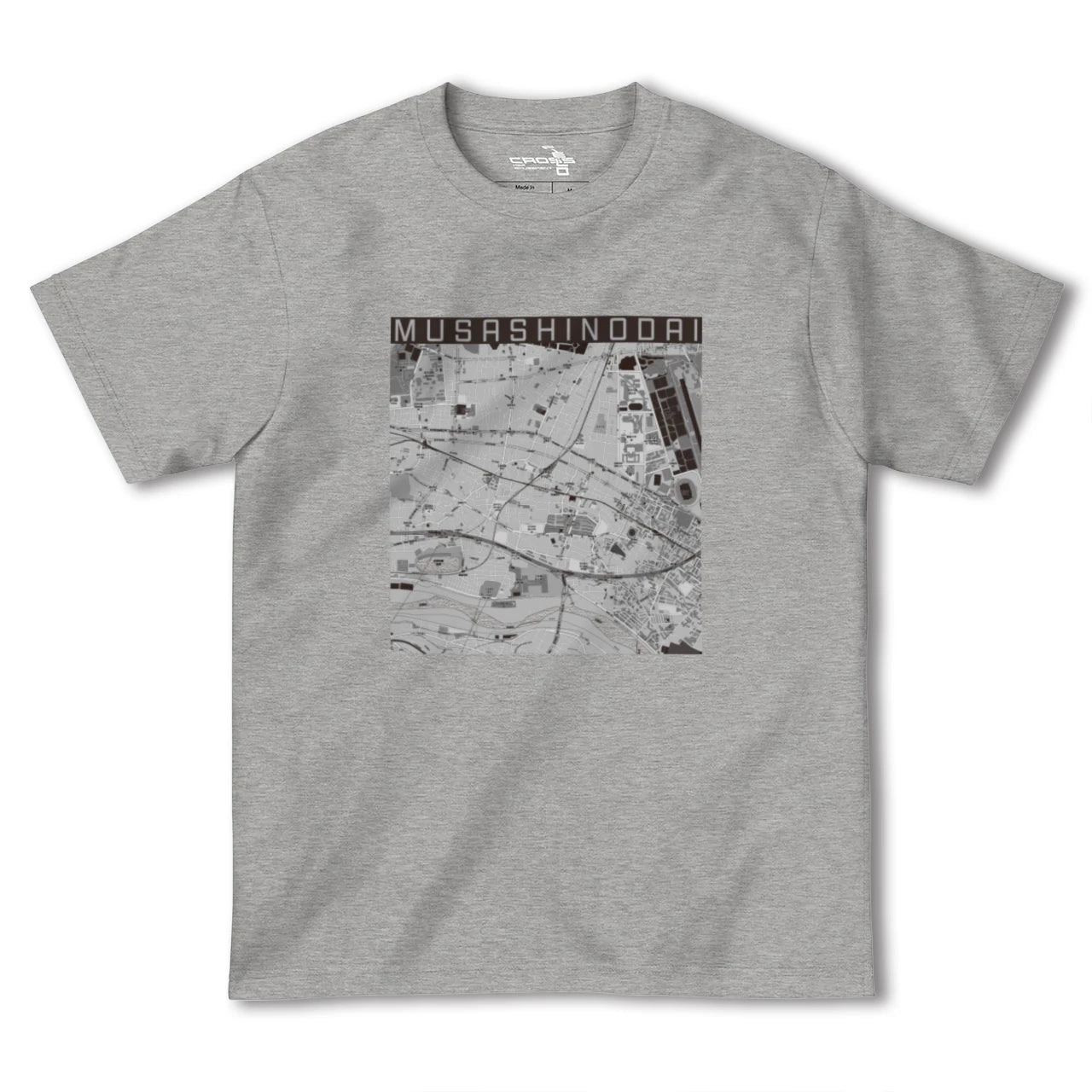 【武蔵野台(東京都)】地図柄ヘビーウェイトTシャツ