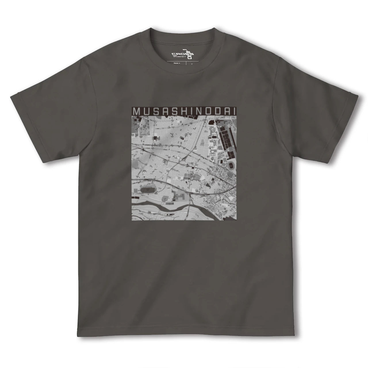 【武蔵野台(東京都)】地図柄ヘビーウェイトTシャツ