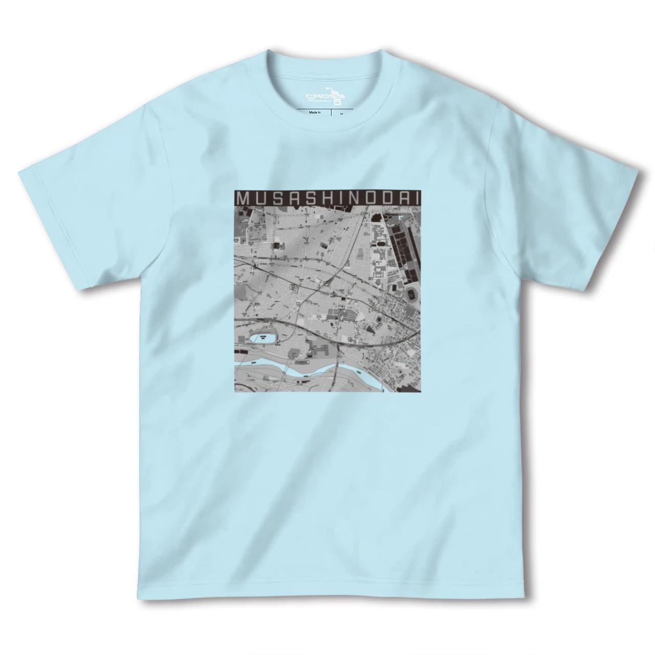 【武蔵野台(東京都)】地図柄ヘビーウェイトTシャツ
