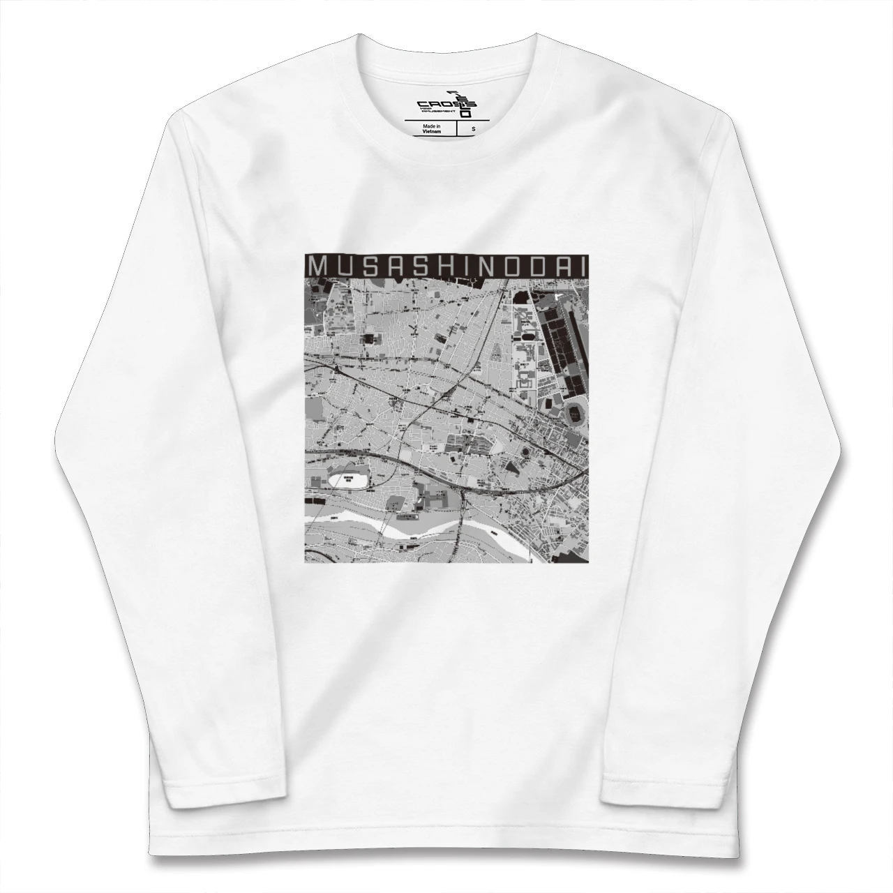 【武蔵野台(東京都)】地図柄ロングスリーブTシャツ