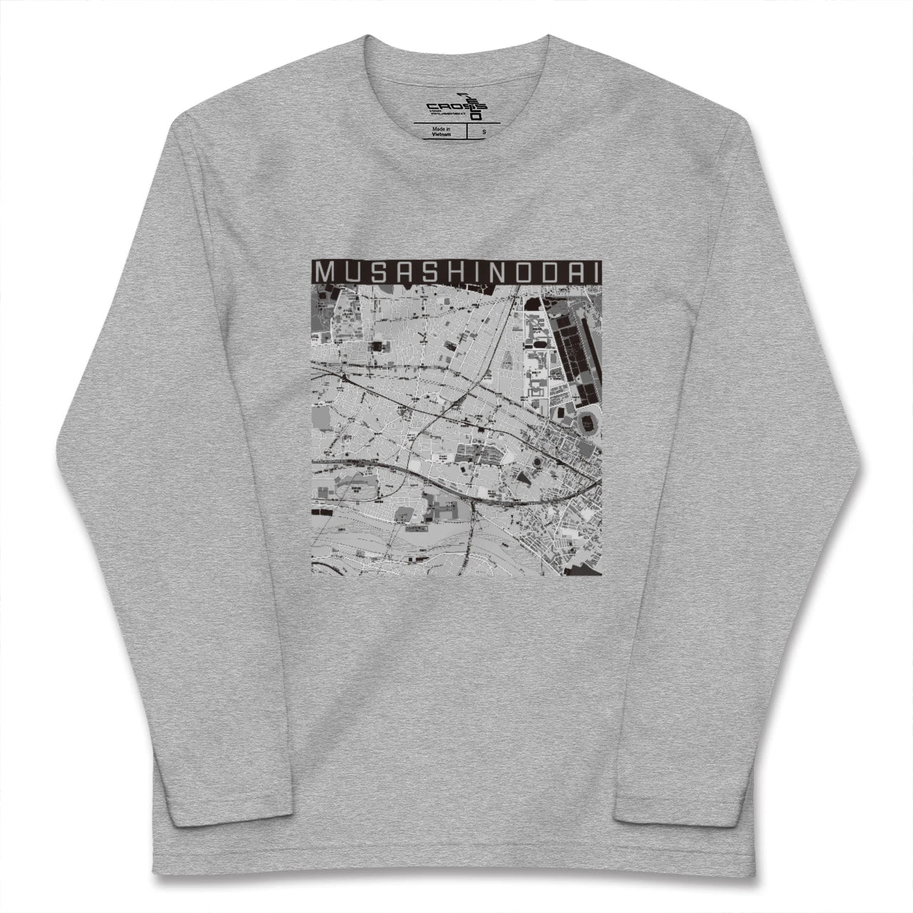 【武蔵野台(東京都)】地図柄ロングスリーブTシャツ