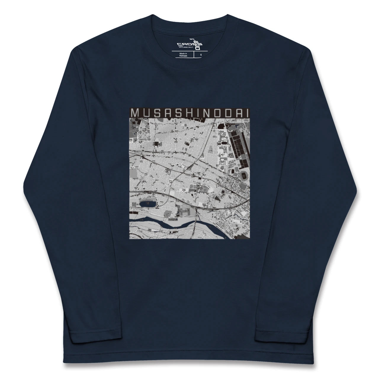 【武蔵野台(東京都)】地図柄ロングスリーブTシャツ