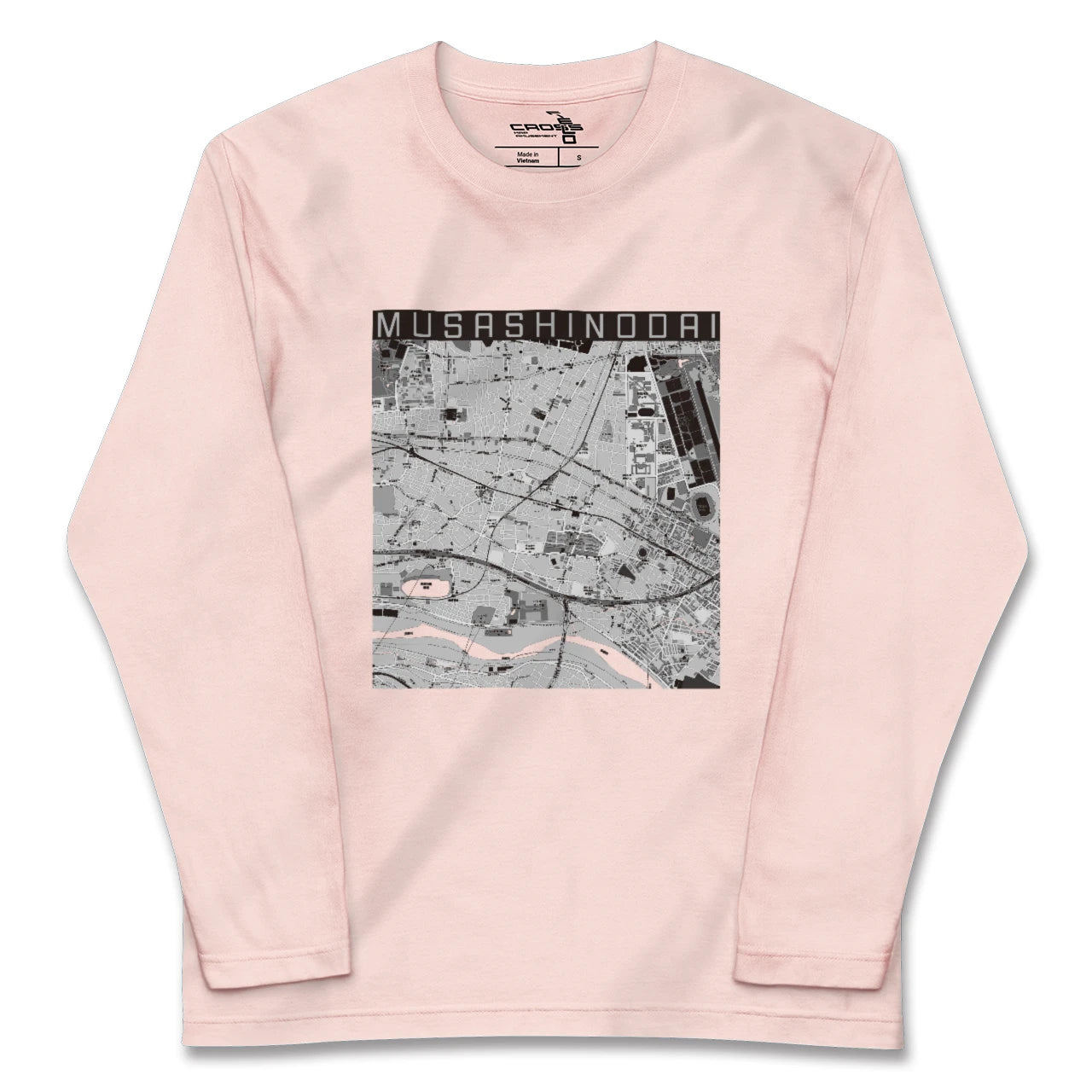 【武蔵野台(東京都)】地図柄ロングスリーブTシャツ