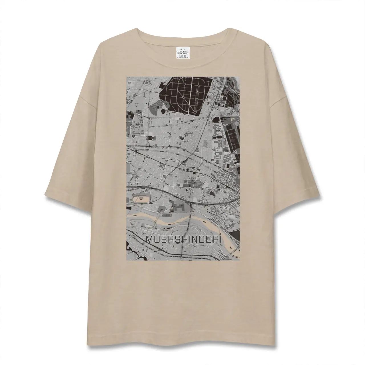 【武蔵野台(東京都)】地図柄ビッグシルエットTシャツ