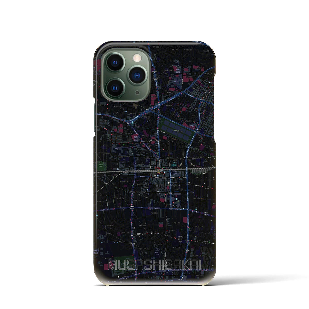 【武蔵境2(東京都)】地図柄iPhoneケース(バックカバータイプ)