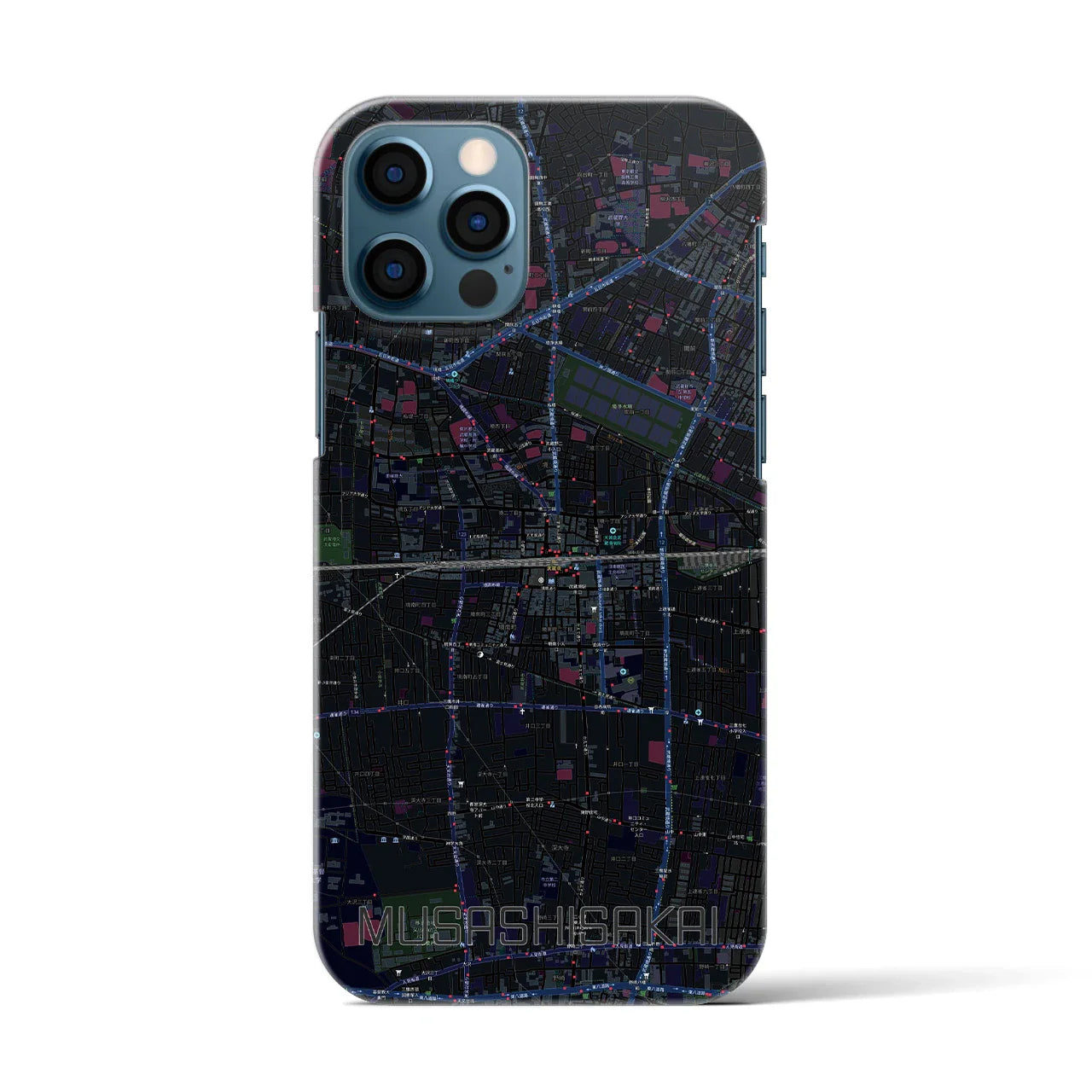 【武蔵境2(東京都)】地図柄iPhoneケース(バックカバータイプ)