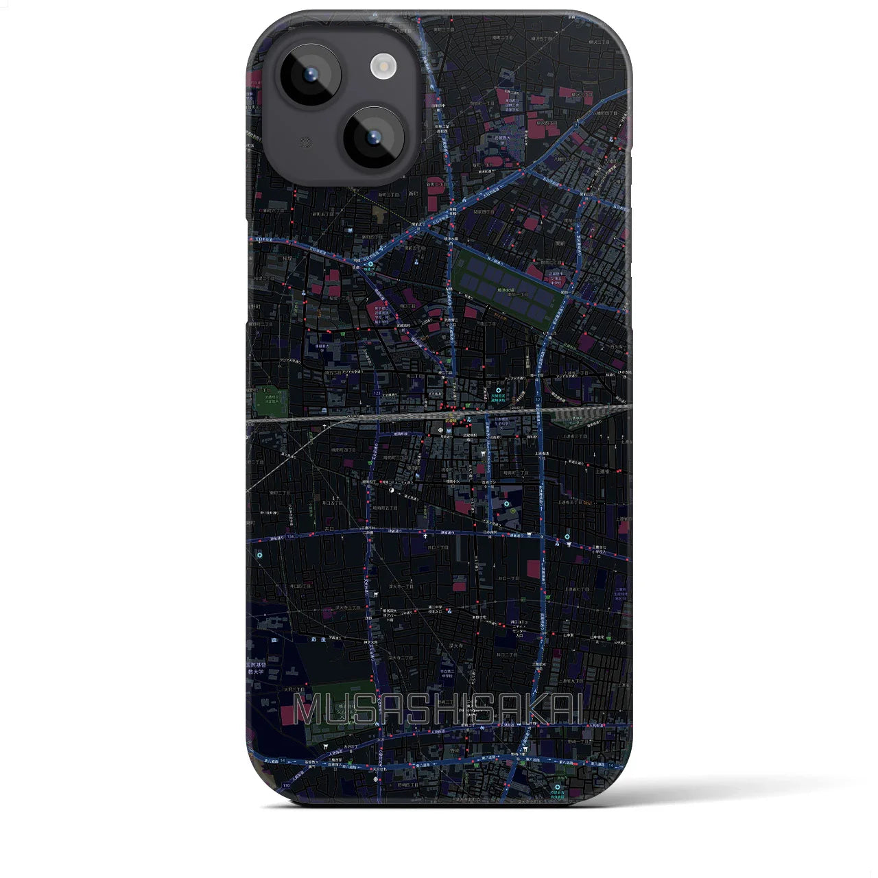 【武蔵境2(東京都)】地図柄iPhoneケース(バックカバータイプ)