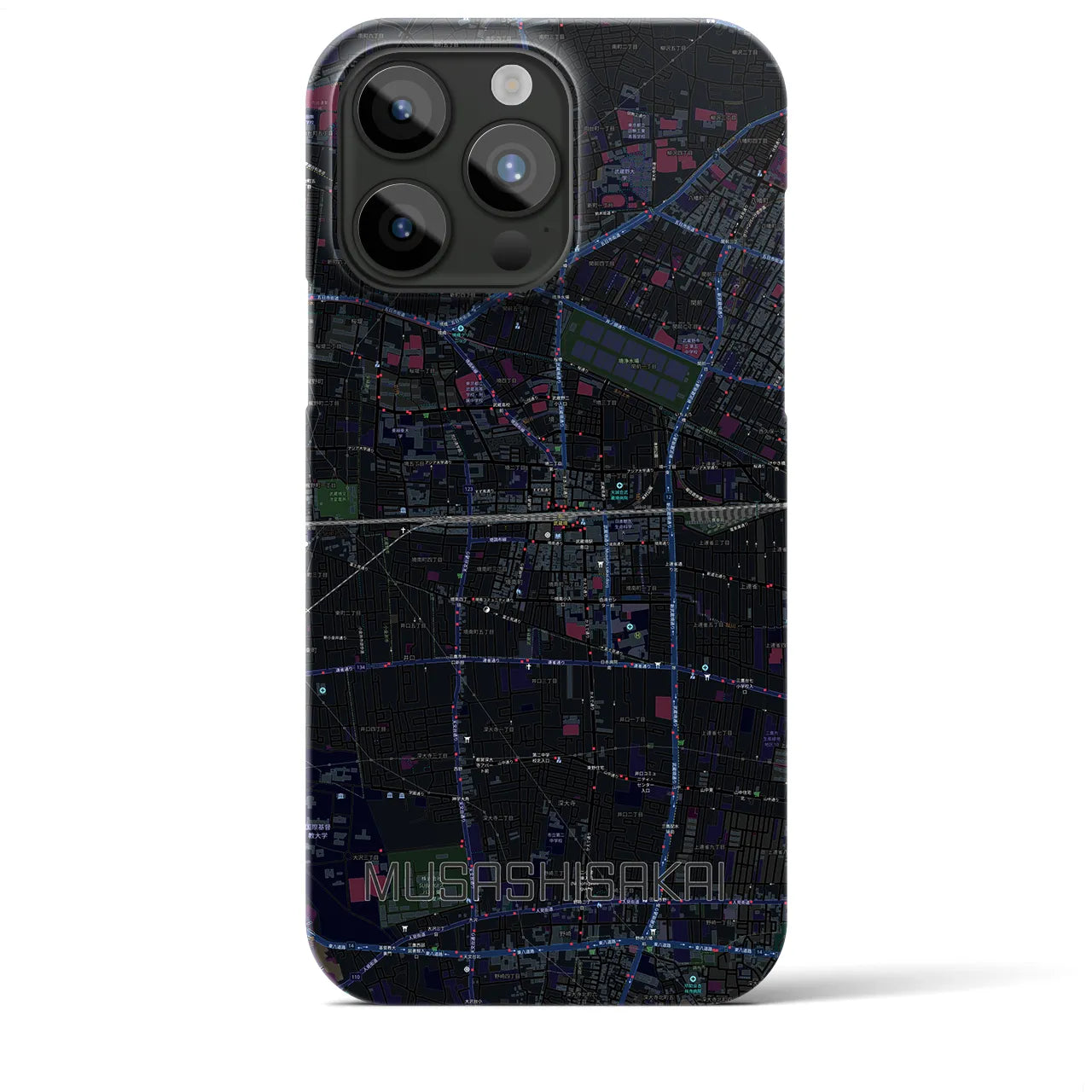 【武蔵境2(東京都)】地図柄iPhoneケース(バックカバータイプ)