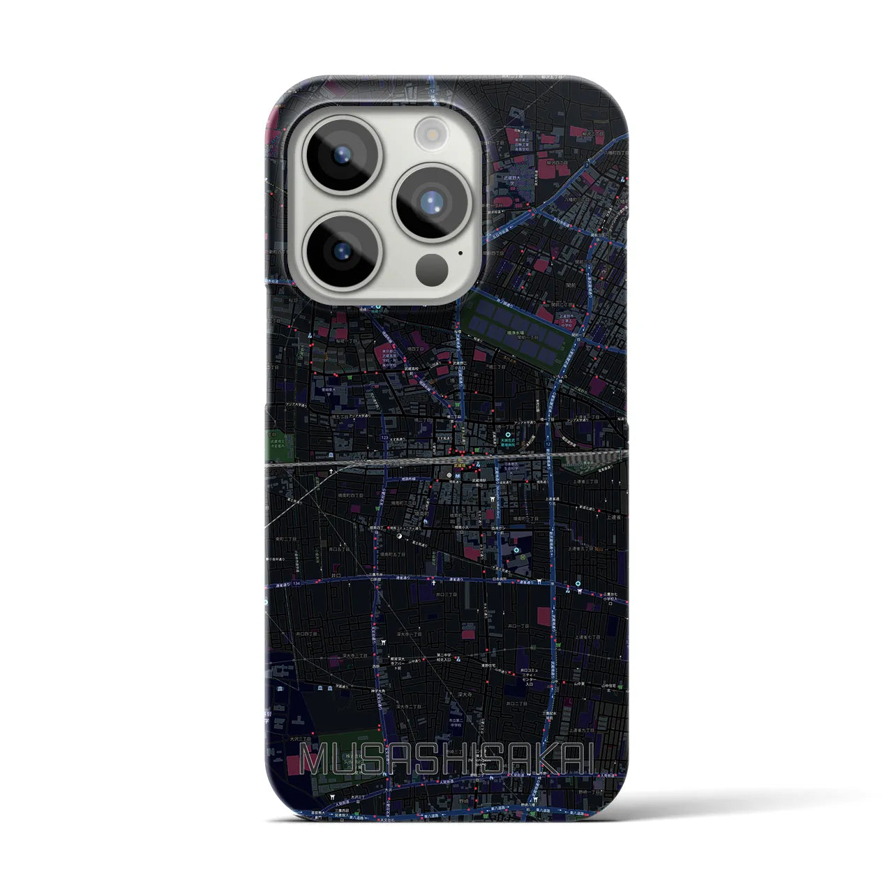 【武蔵境2(東京都)】地図柄iPhoneケース(バックカバータイプ)
