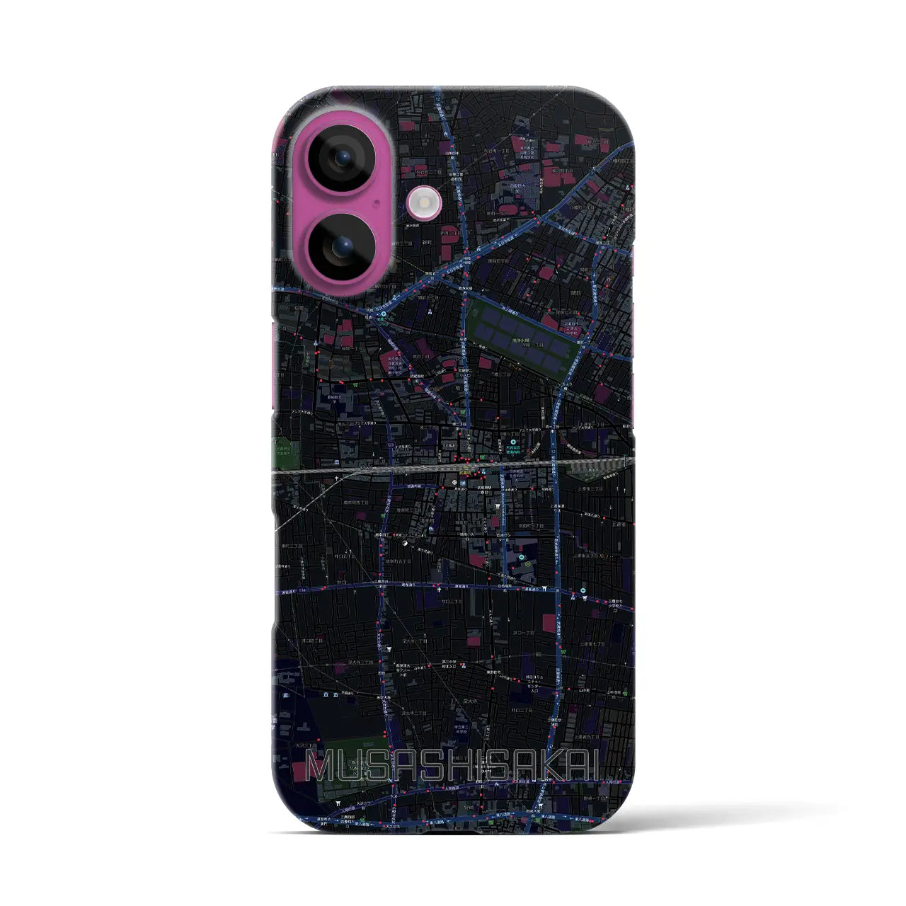 【武蔵境2(東京都)】地図柄iPhoneケース(バックカバータイプ)