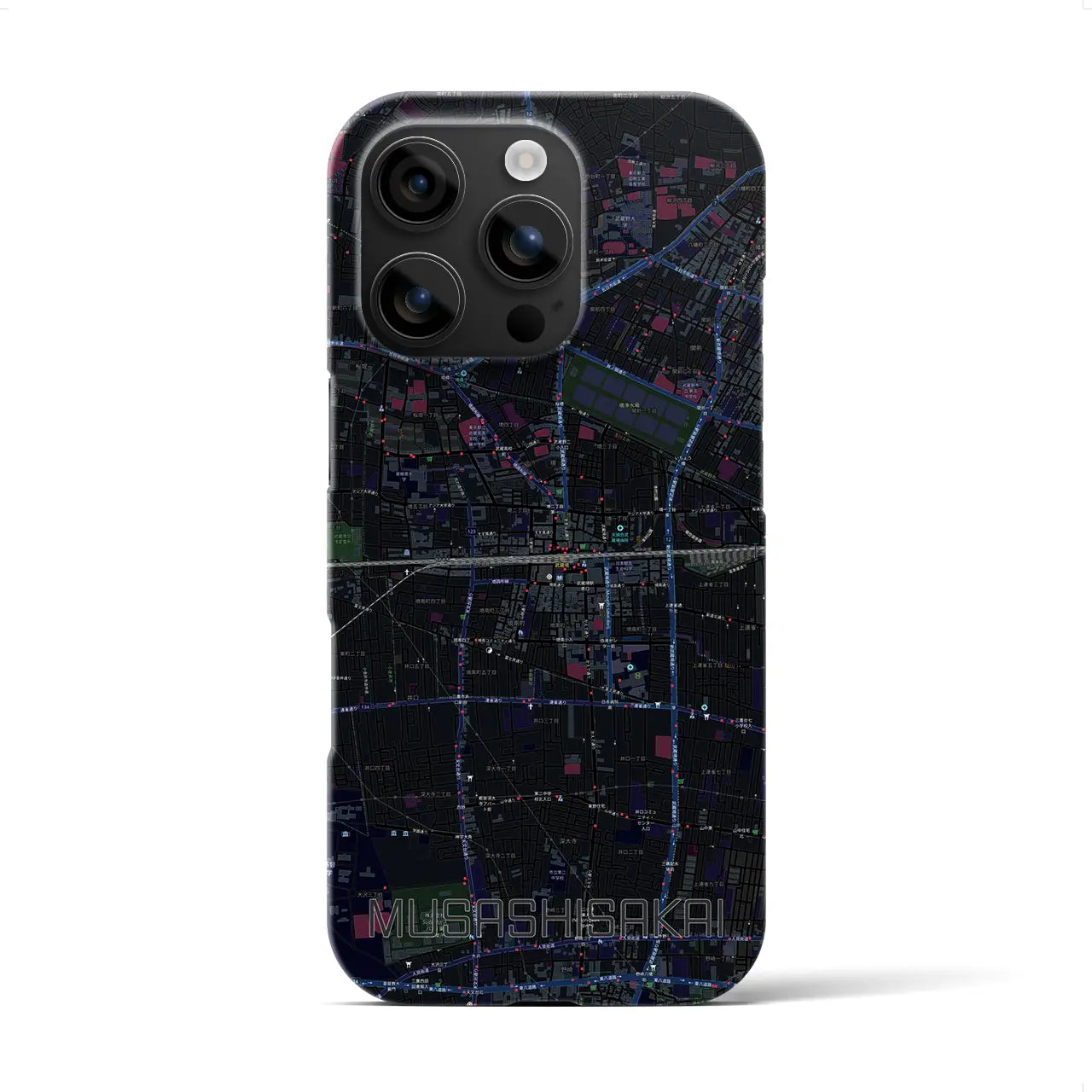 【武蔵境2(東京都)】地図柄iPhoneケース(バックカバータイプ)