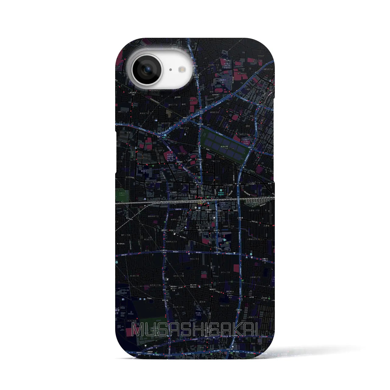 【武蔵境2(東京都)】地図柄iPhoneケース(バックカバータイプ)