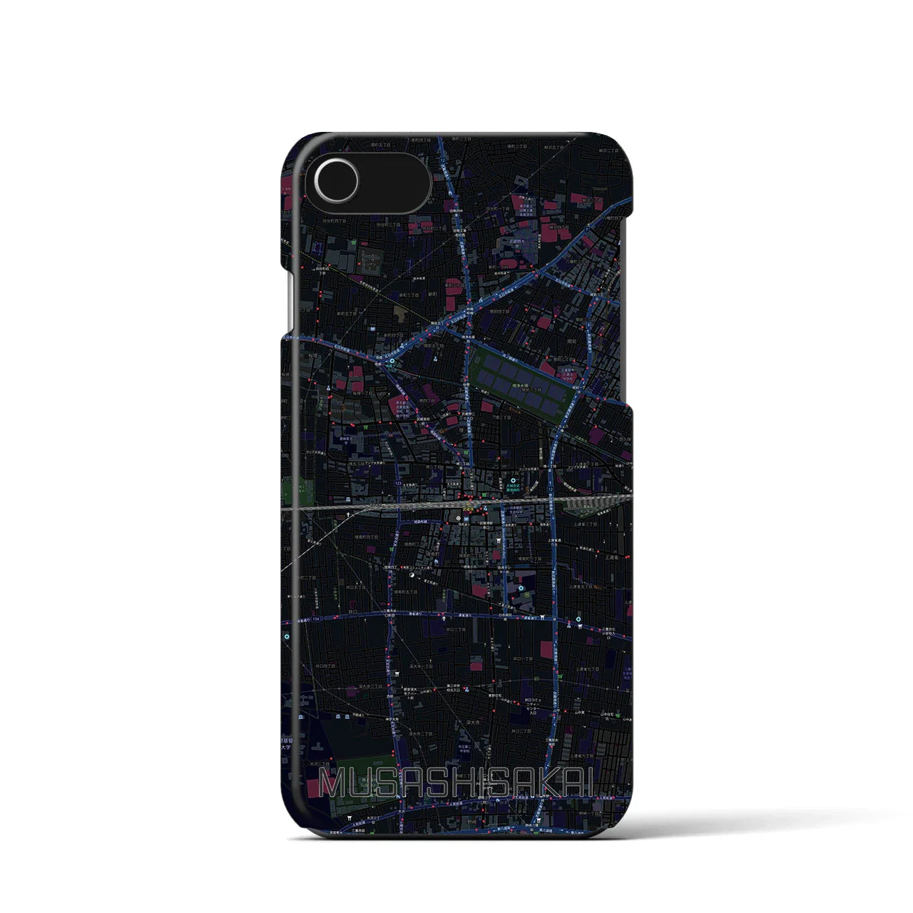 【武蔵境2(東京都)】地図柄iPhoneケース(バックカバータイプ)