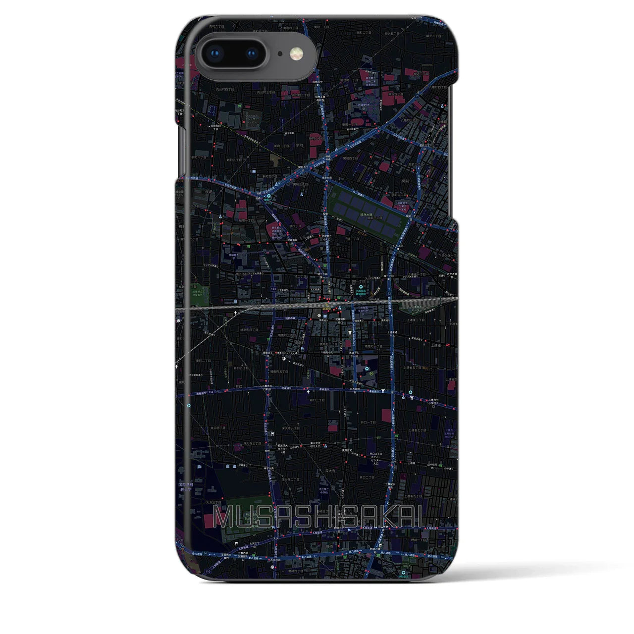 【武蔵境2(東京都)】地図柄iPhoneケース(バックカバータイプ)