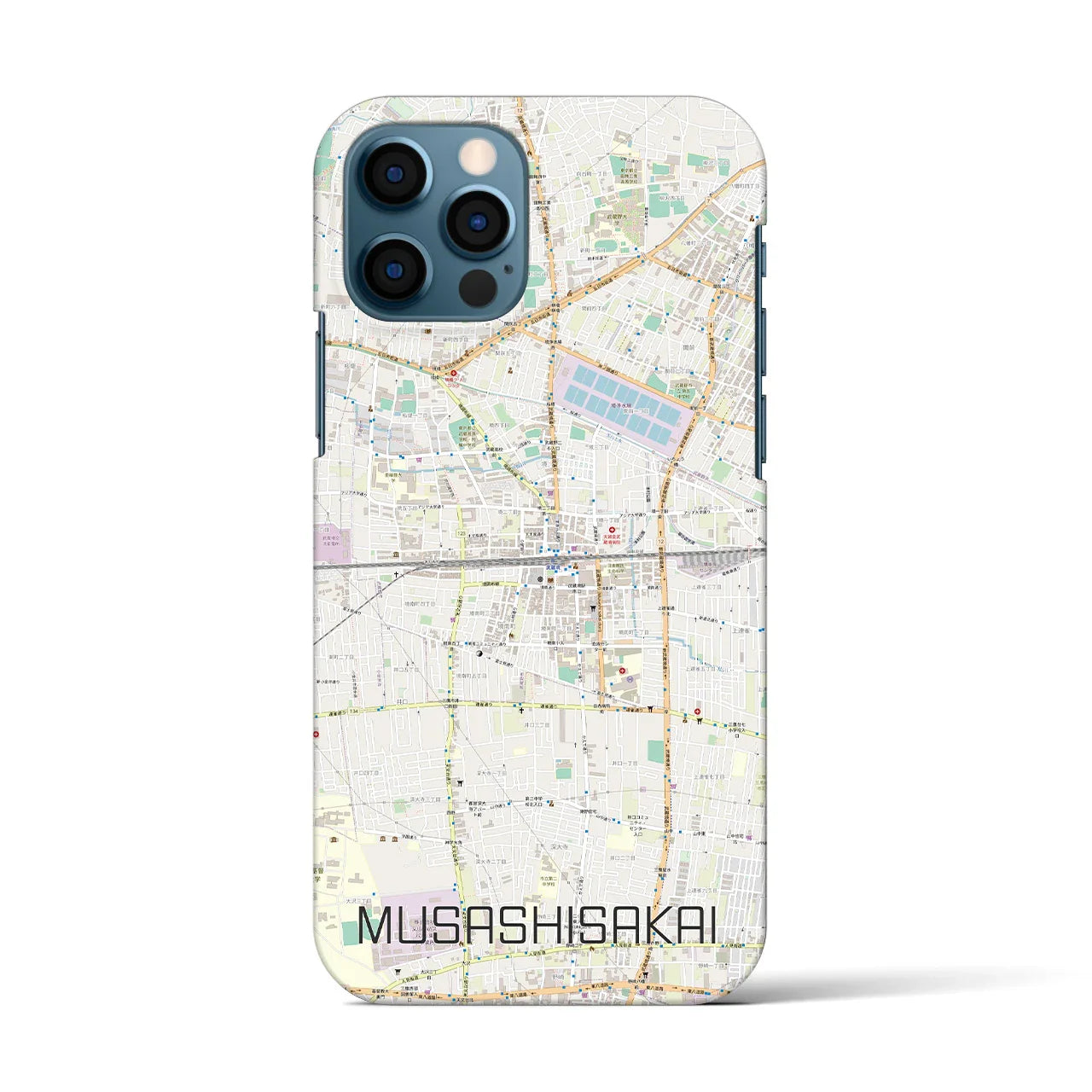 【武蔵境2(東京都)】地図柄iPhoneケース(バックカバータイプ)