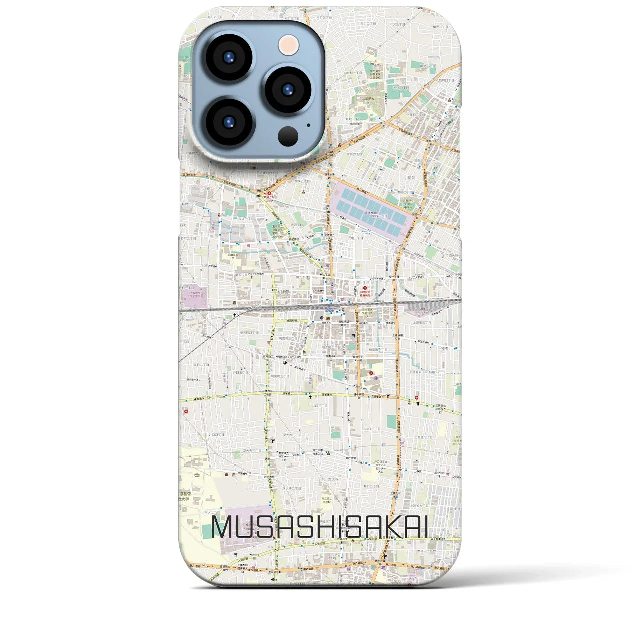 【武蔵境2(東京都)】地図柄iPhoneケース(バックカバータイプ)