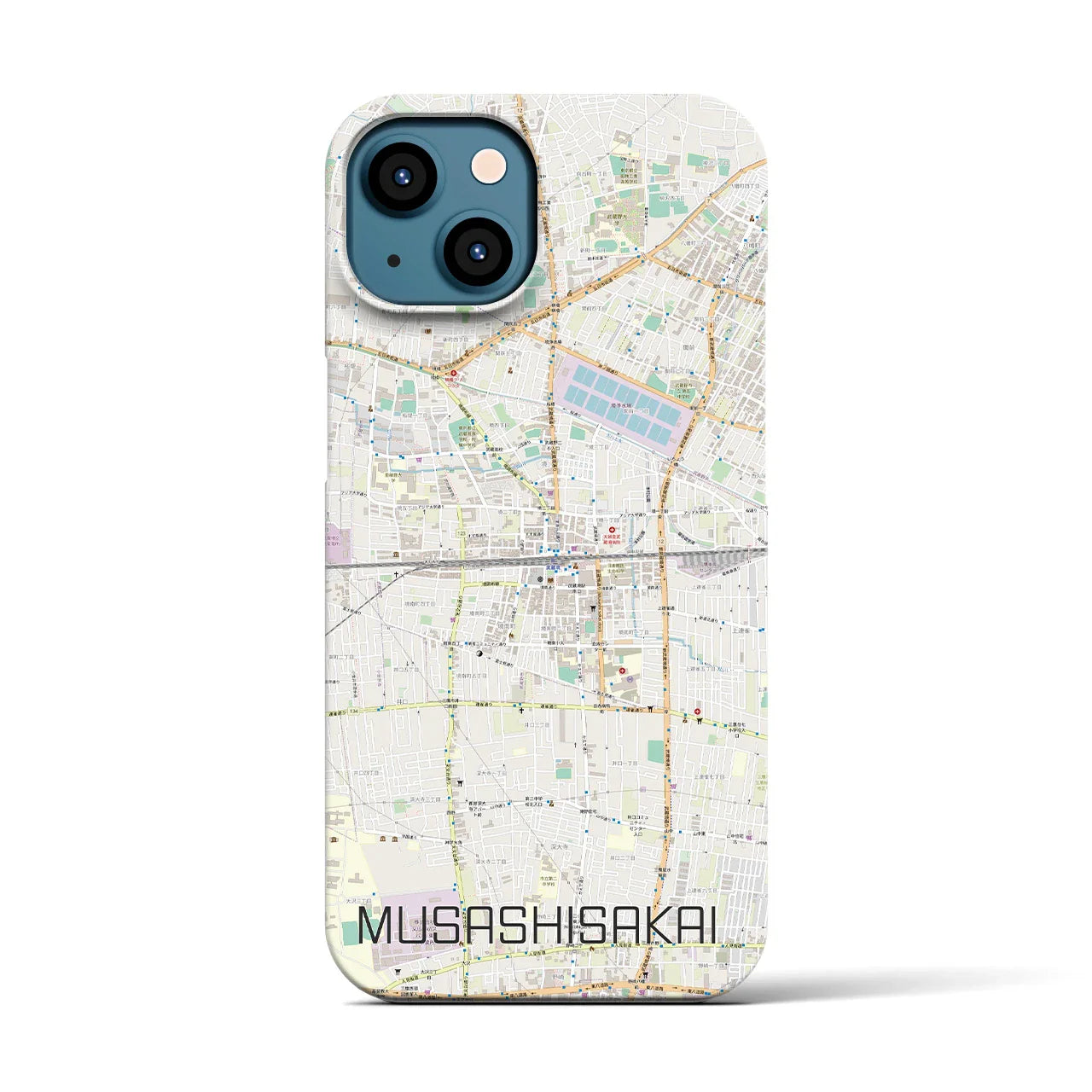 【武蔵境2(東京都)】地図柄iPhoneケース(バックカバータイプ)