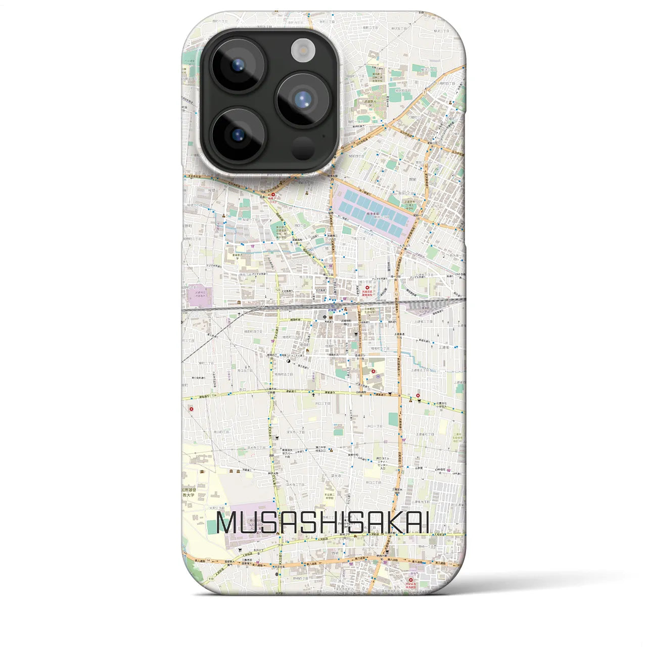 【武蔵境2(東京都)】地図柄iPhoneケース(バックカバータイプ)