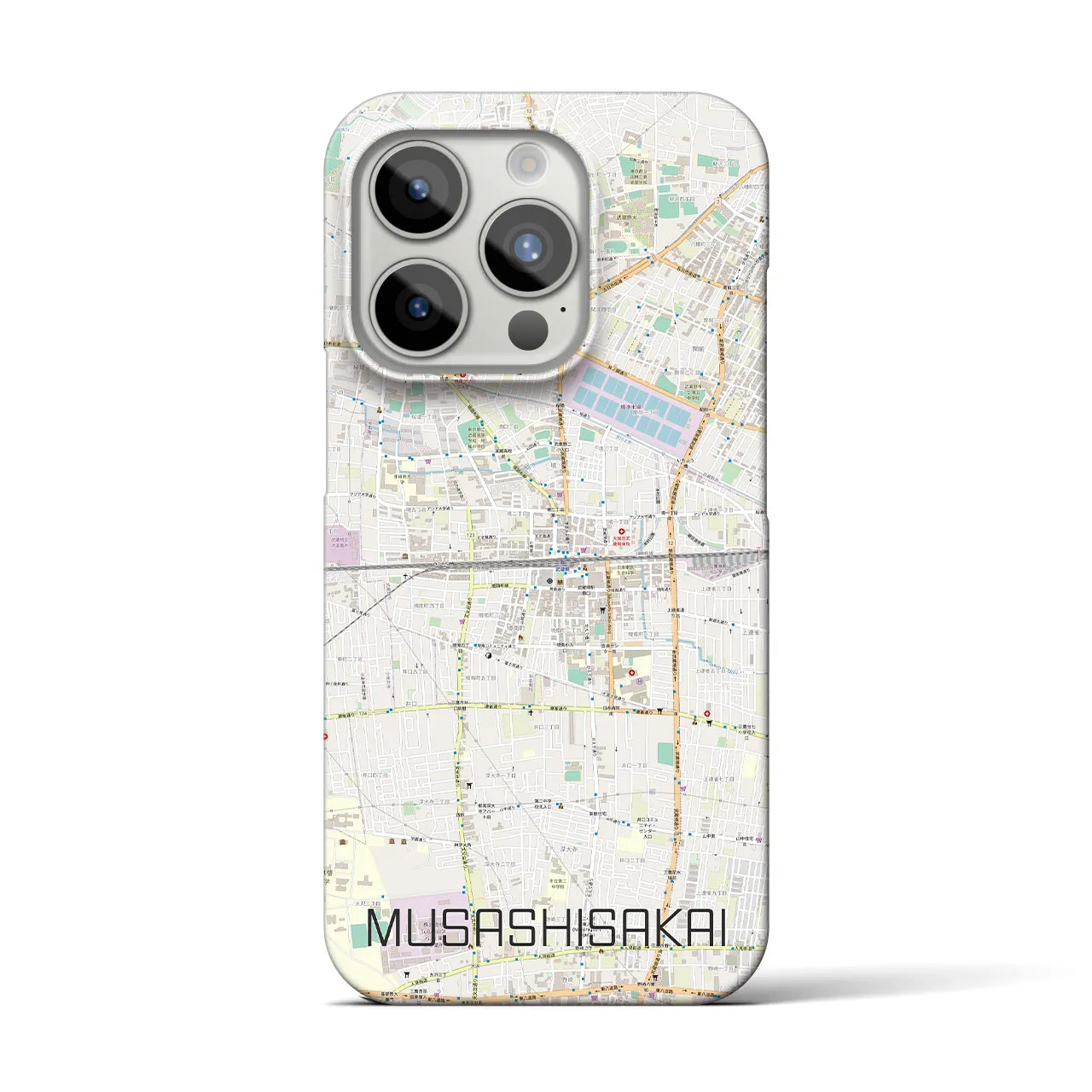 【武蔵境2(東京都)】地図柄iPhoneケース(バックカバータイプ)