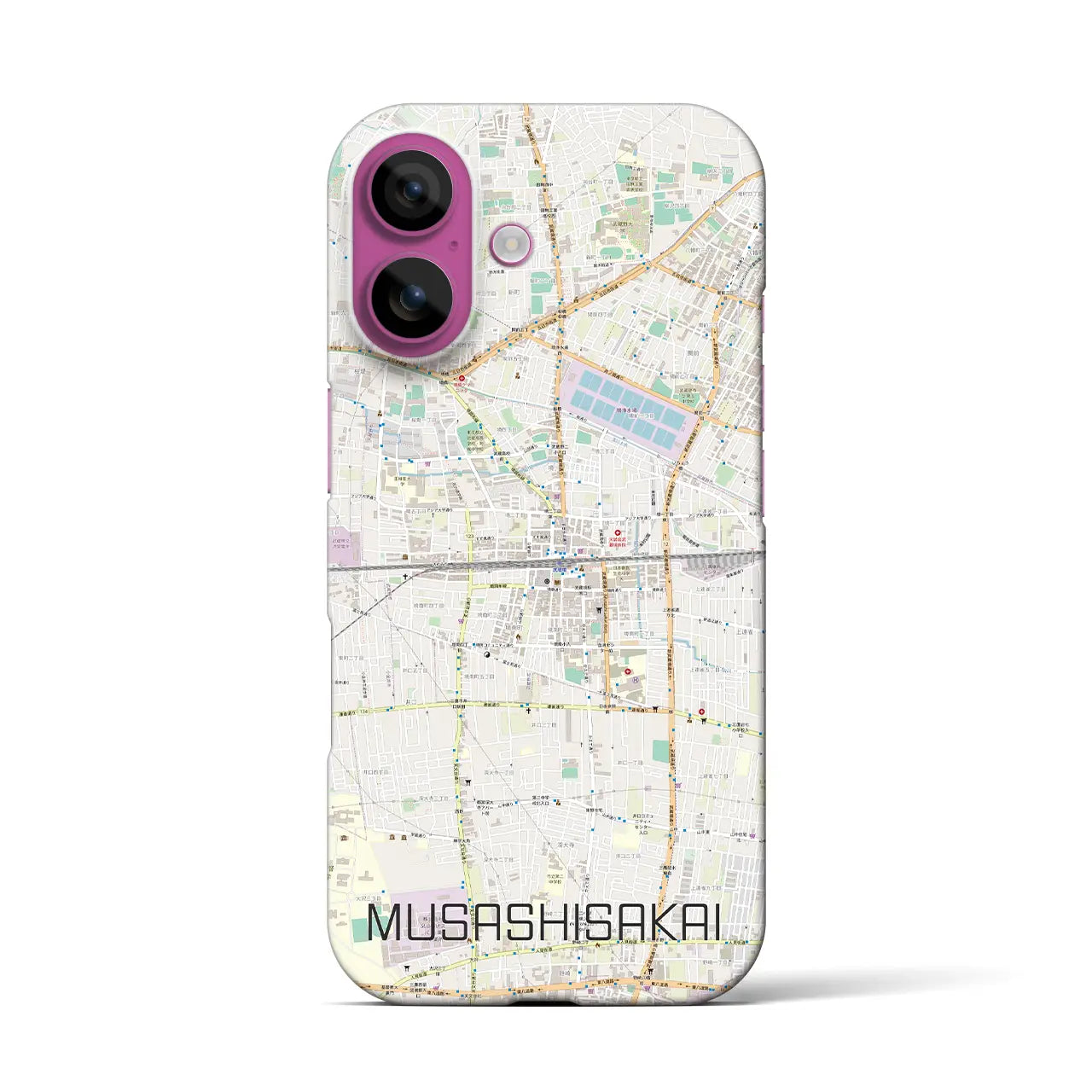 【武蔵境2(東京都)】地図柄iPhoneケース(バックカバータイプ)