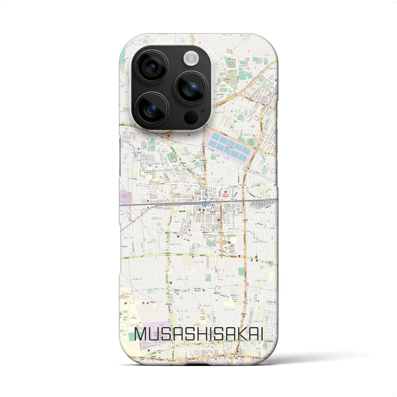 【武蔵境2(東京都)】地図柄iPhoneケース(バックカバータイプ)