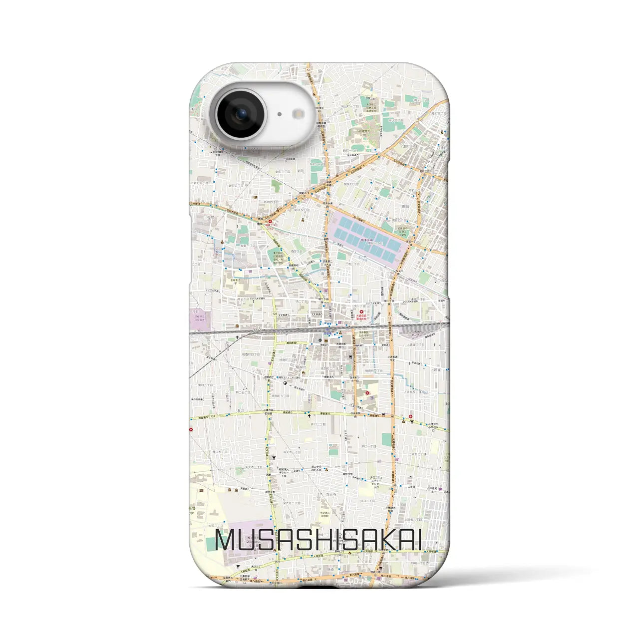 【武蔵境2(東京都)】地図柄iPhoneケース(バックカバータイプ)