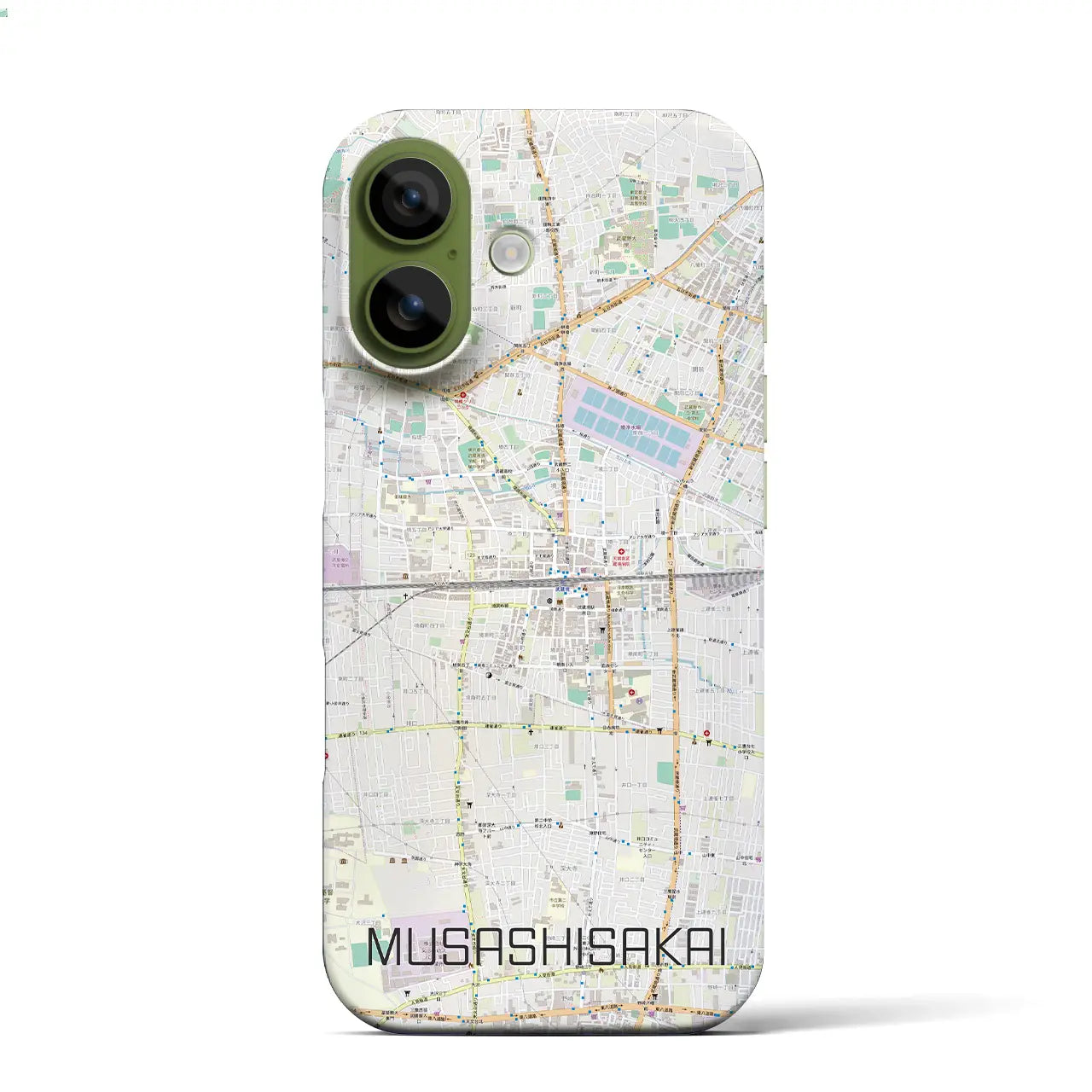 【武蔵境2(東京都)】地図柄iPhoneケース(バックカバータイプ)