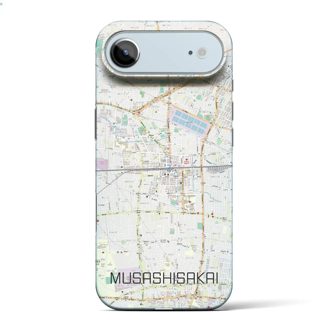 【武蔵境2(東京都)】地図柄iPhoneケース(バックカバータイプ)ナチュラル・iPhone 17 Pro Max 用