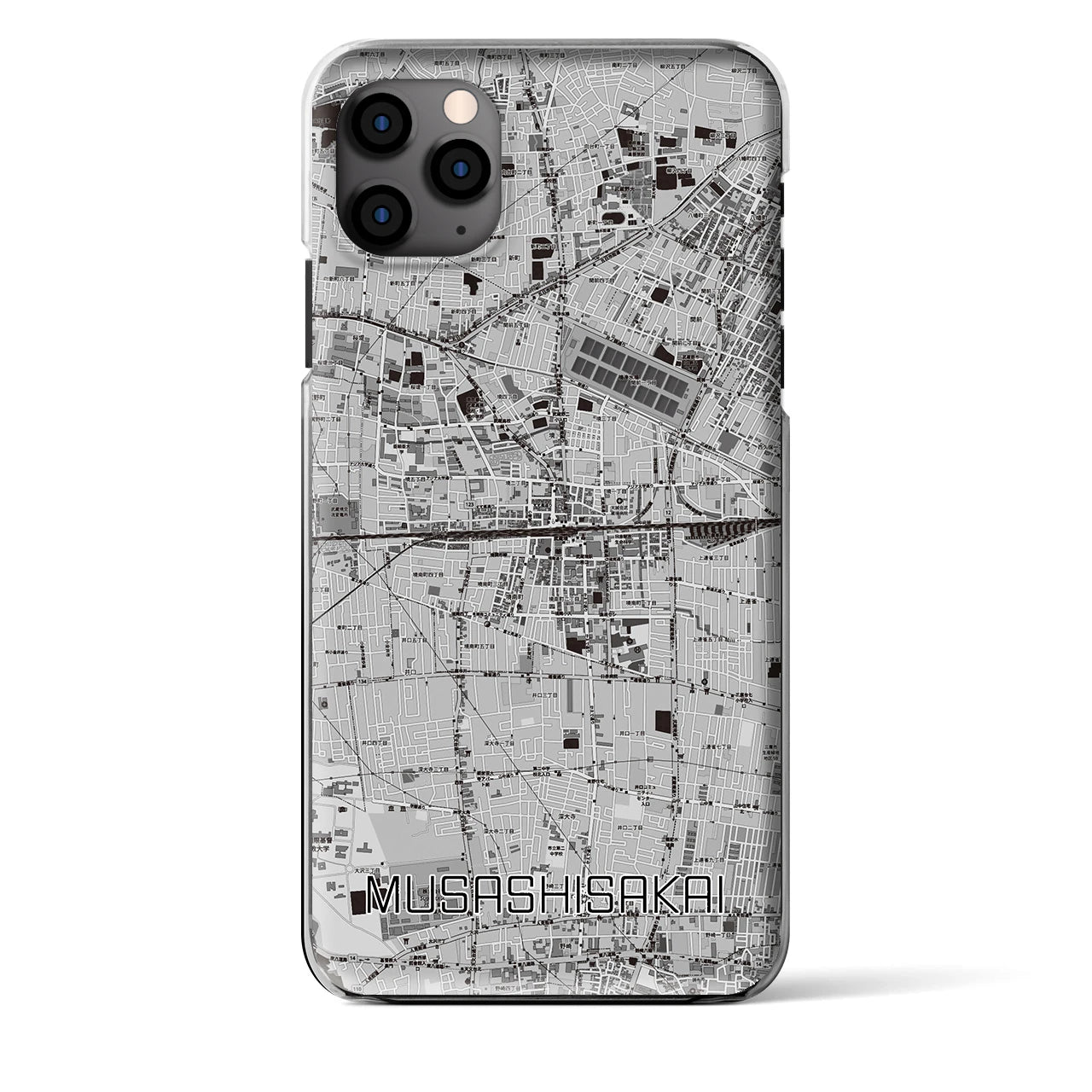 【武蔵境2(東京都)】地図柄iPhoneケース(クリアタイプ)