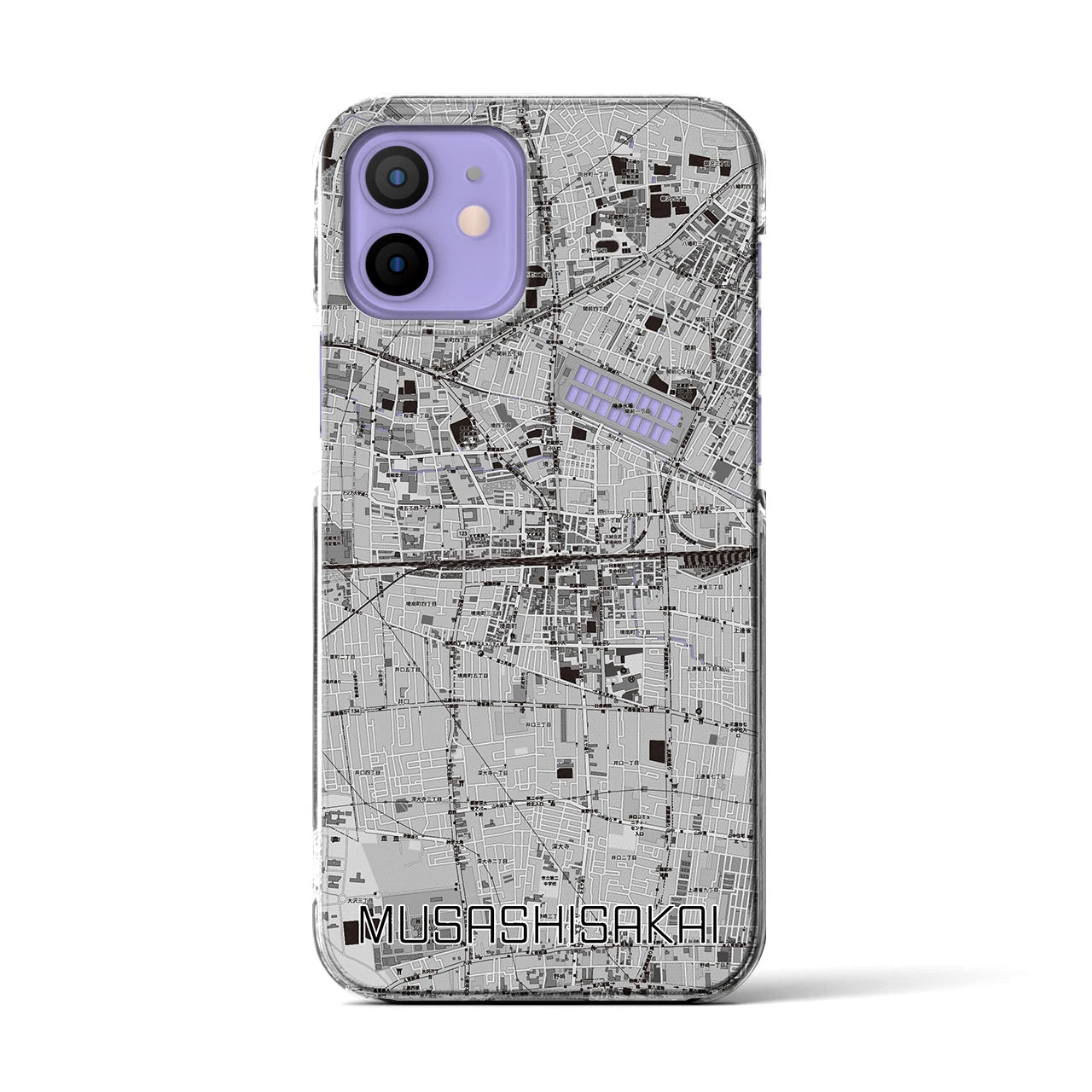 【武蔵境2(東京都)】地図柄iPhoneケース(クリアタイプ)