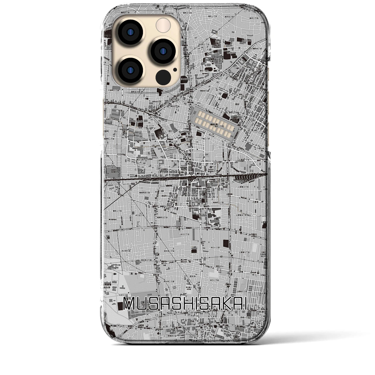 【武蔵境2(東京都)】地図柄iPhoneケース(クリアタイプ)