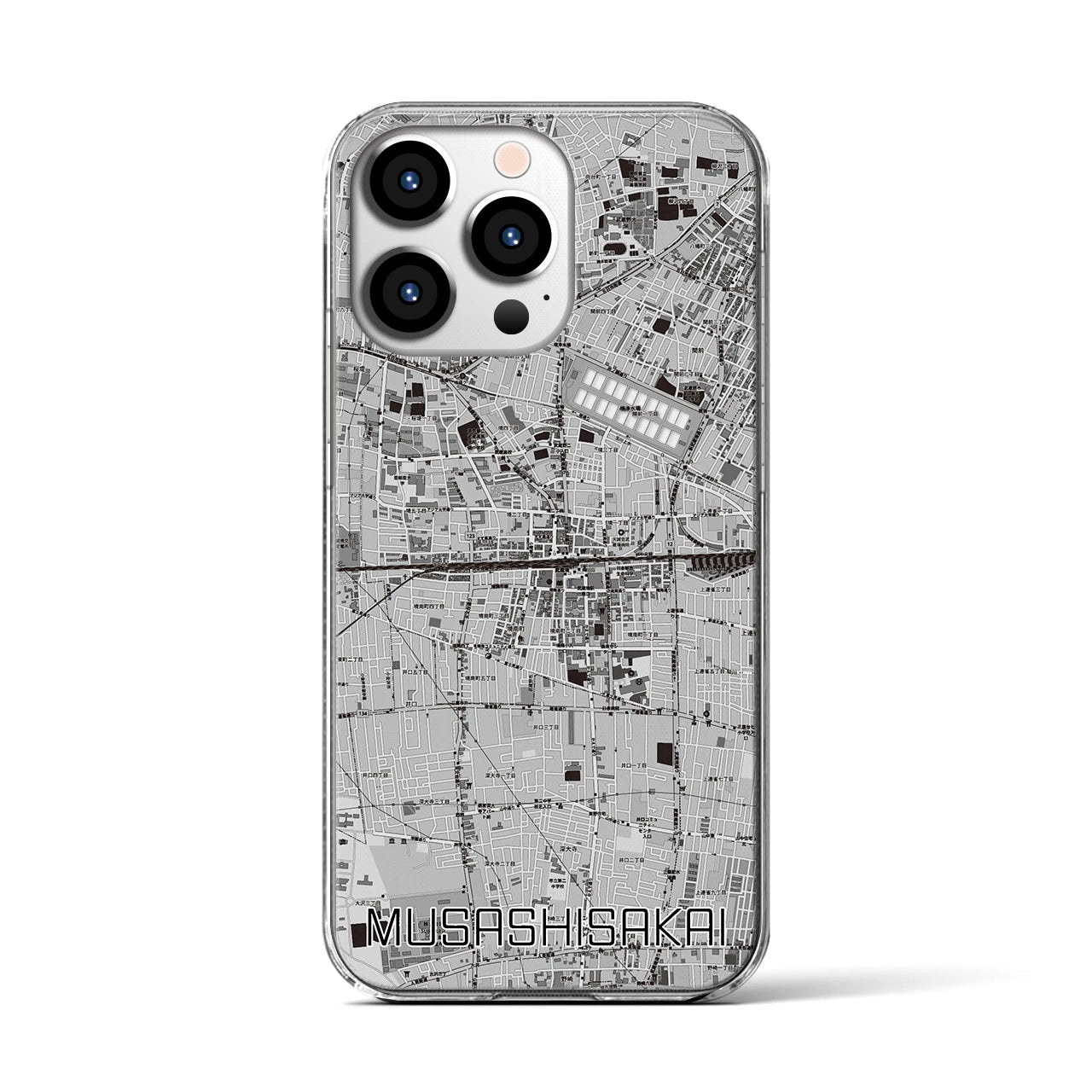 【武蔵境2(東京都)】地図柄iPhoneケース(クリアタイプ)