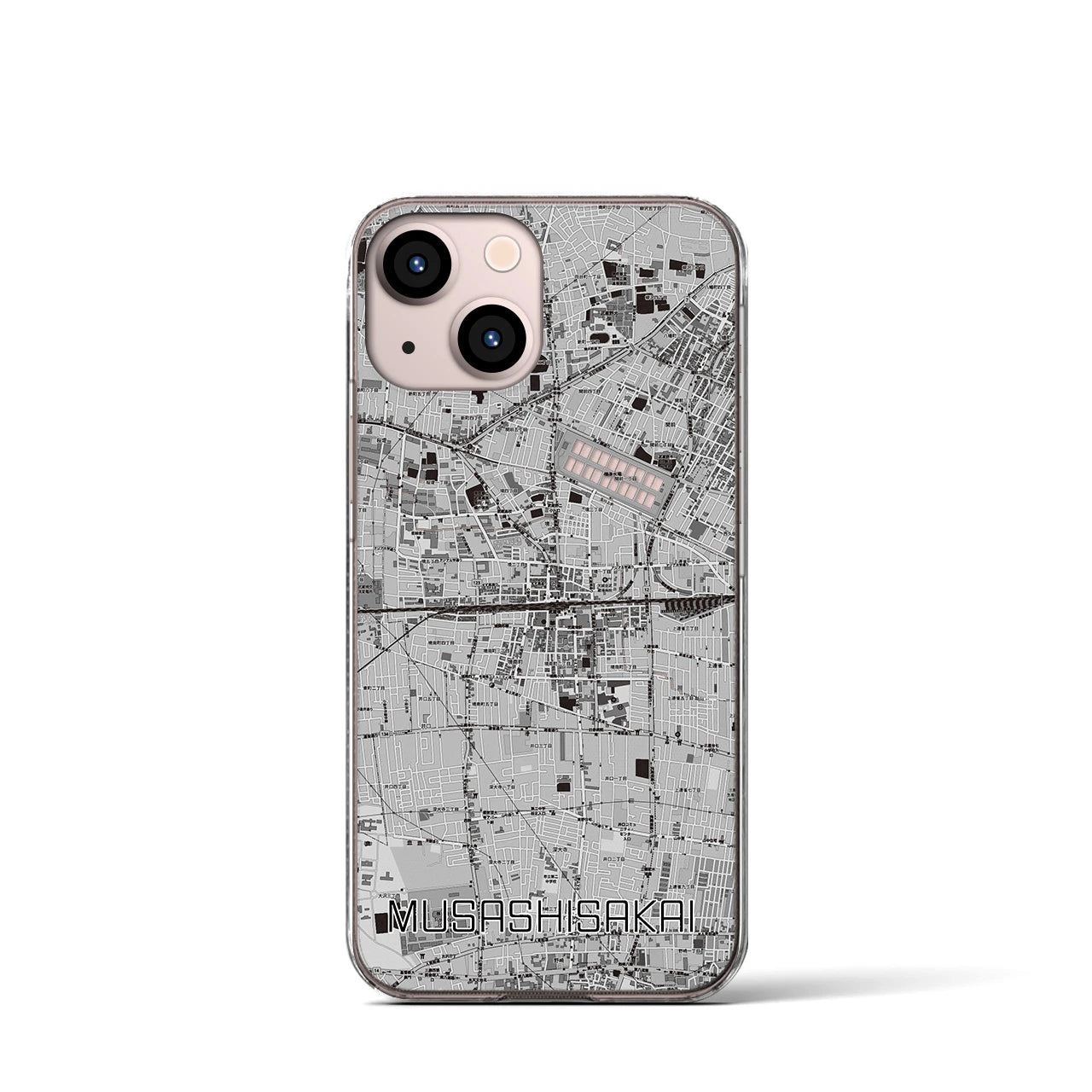 【武蔵境2(東京都)】地図柄iPhoneケース(クリアタイプ)