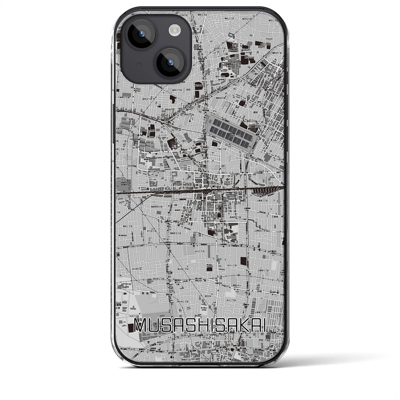 【武蔵境2(東京都)】地図柄iPhoneケース(クリアタイプ)