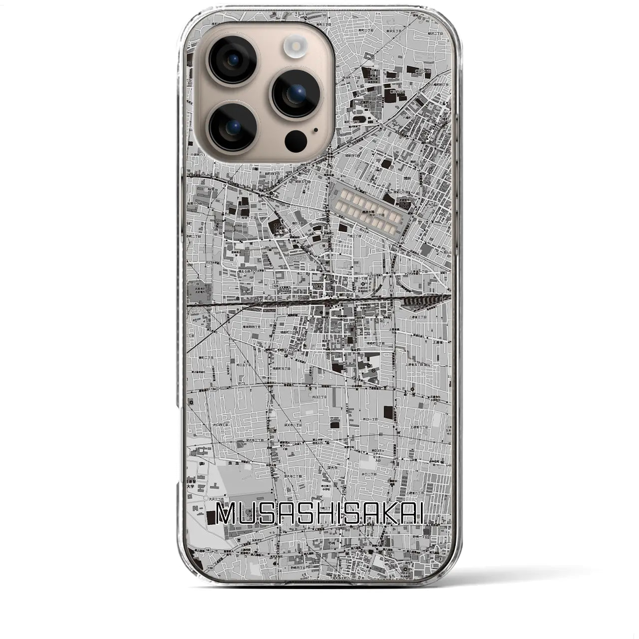 【武蔵境2(東京都)】地図柄iPhoneケース(クリアタイプ)