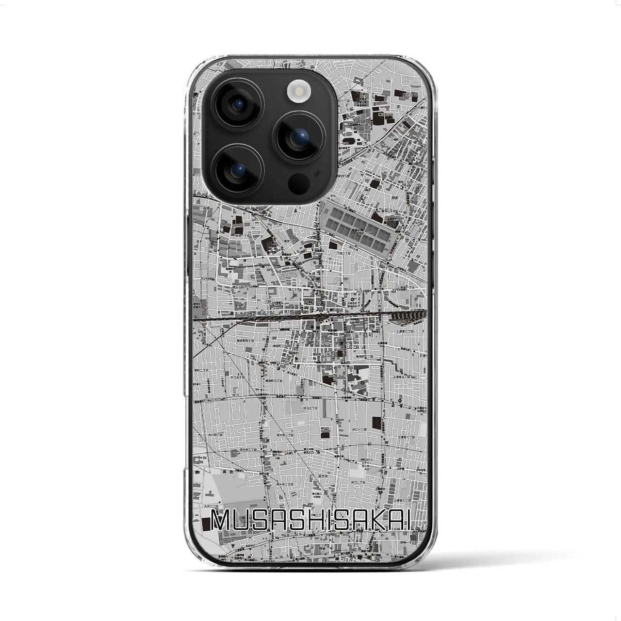 【武蔵境2(東京都)】地図柄iPhoneケース(クリアタイプ)