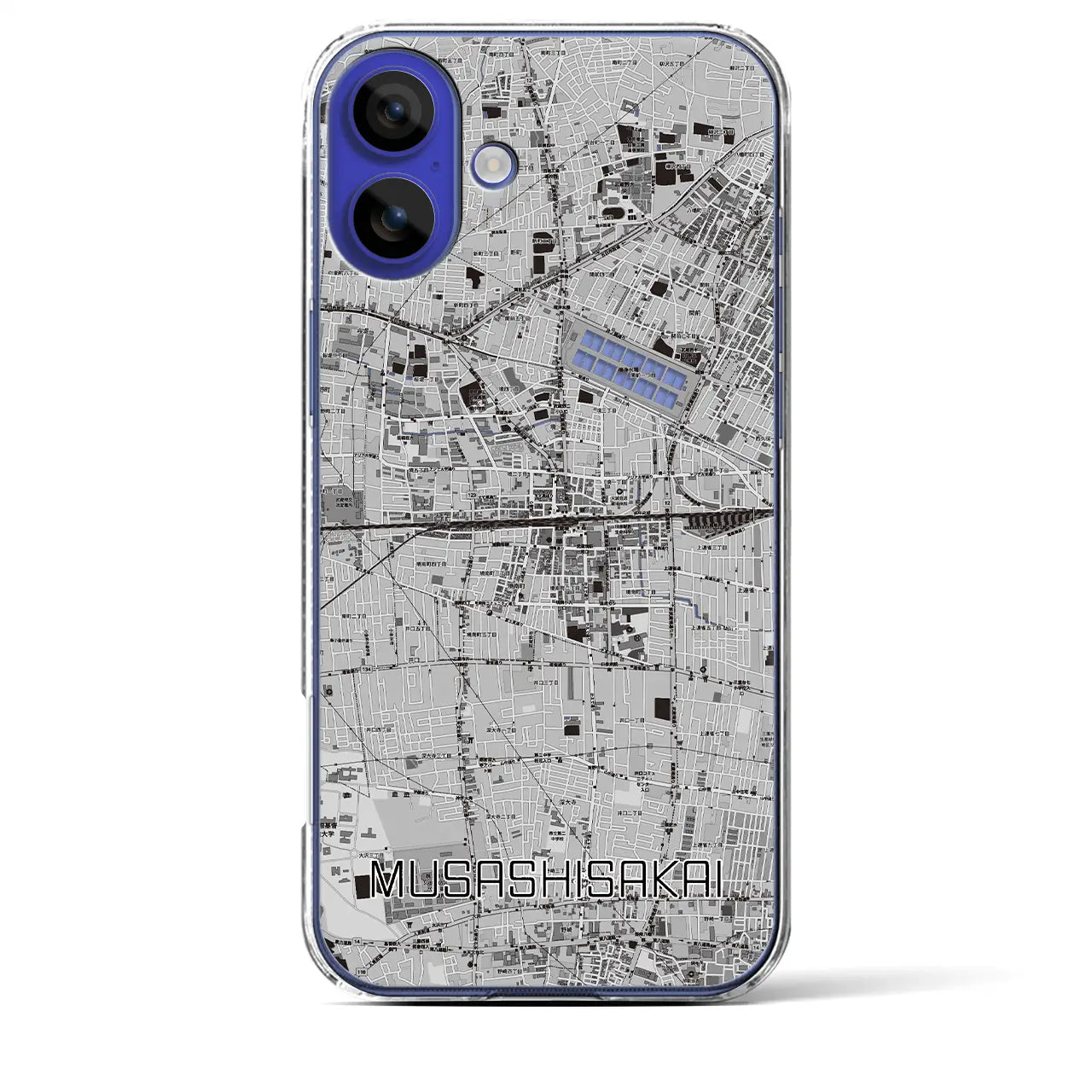 【武蔵境2(東京都)】地図柄iPhoneケース(クリアタイプ)