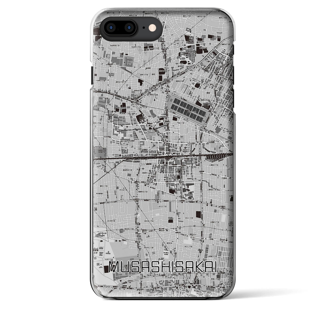 【武蔵境2(東京都)】地図柄iPhoneケース(クリアタイプ)
