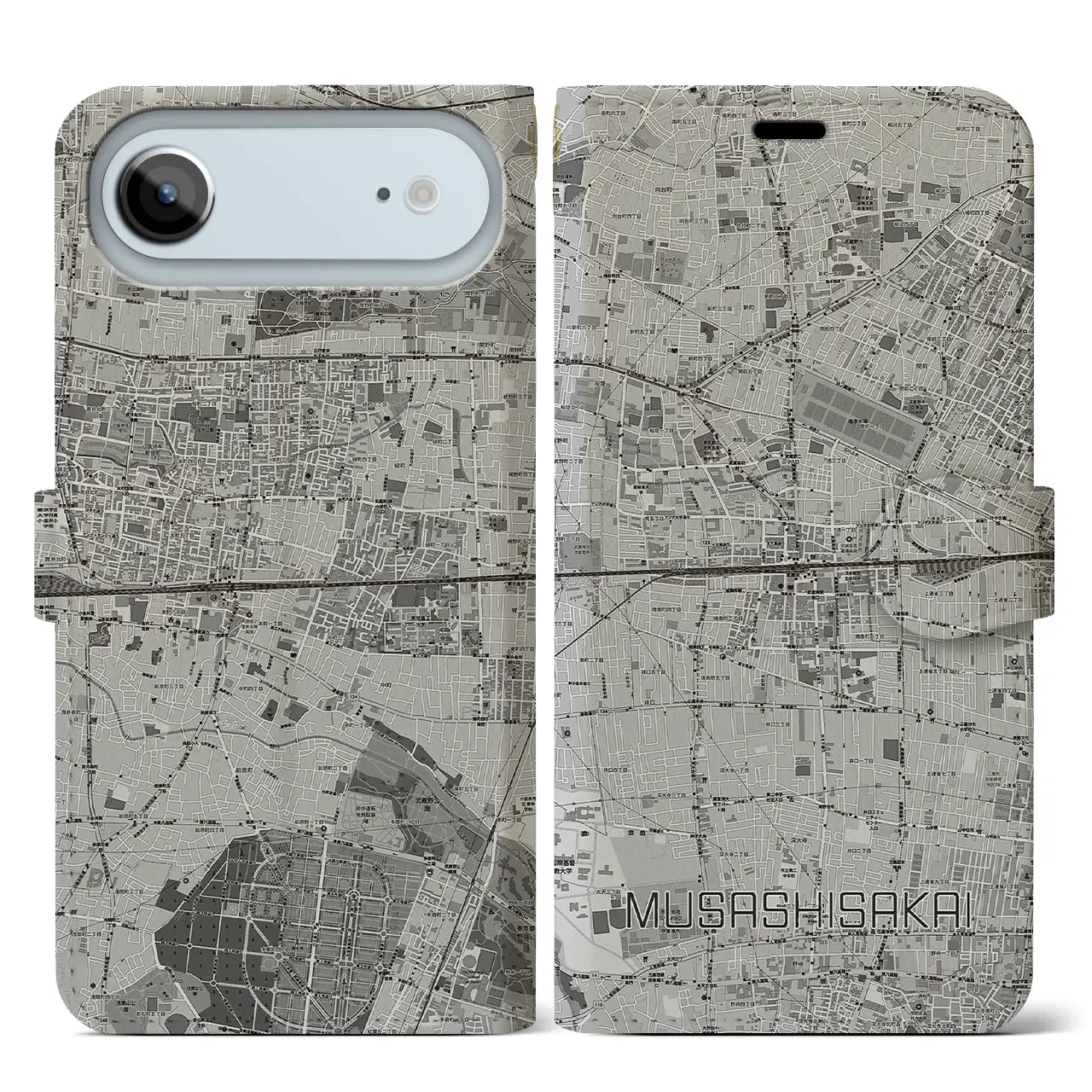 【武蔵境2(東京都)】地図柄iPhoneケース(手帳タイプ)