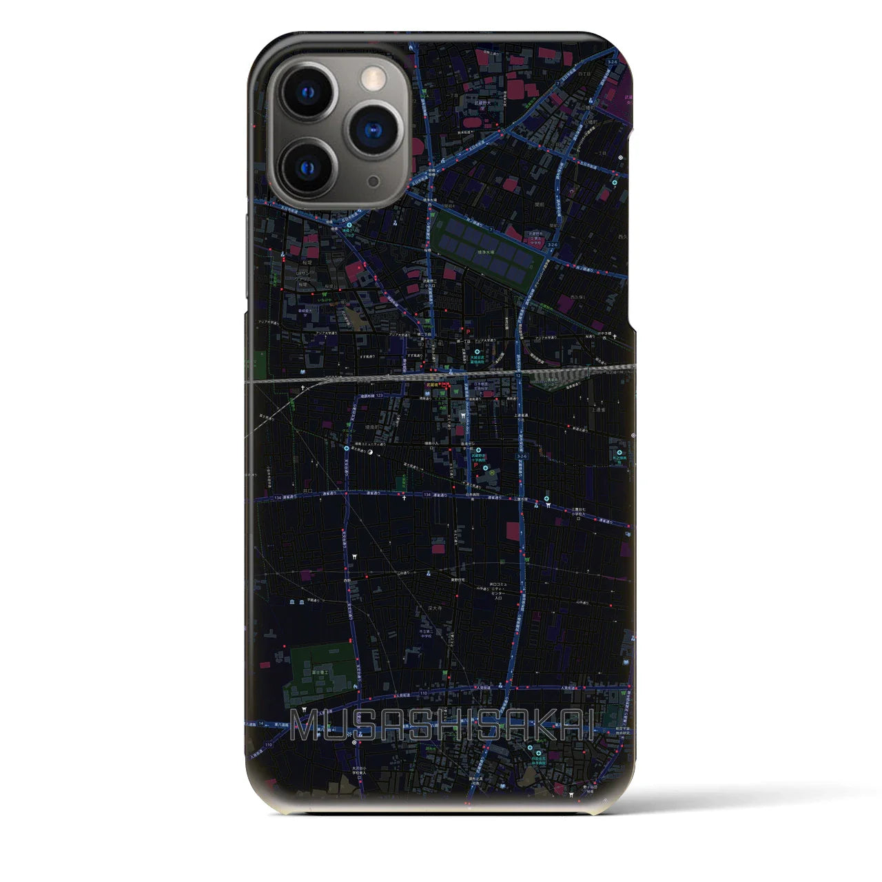 【武蔵境(東京都)】地図柄iPhoneケース(バックカバータイプ)