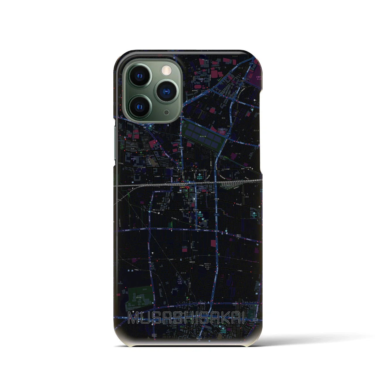 【武蔵境(東京都)】地図柄iPhoneケース(バックカバータイプ)