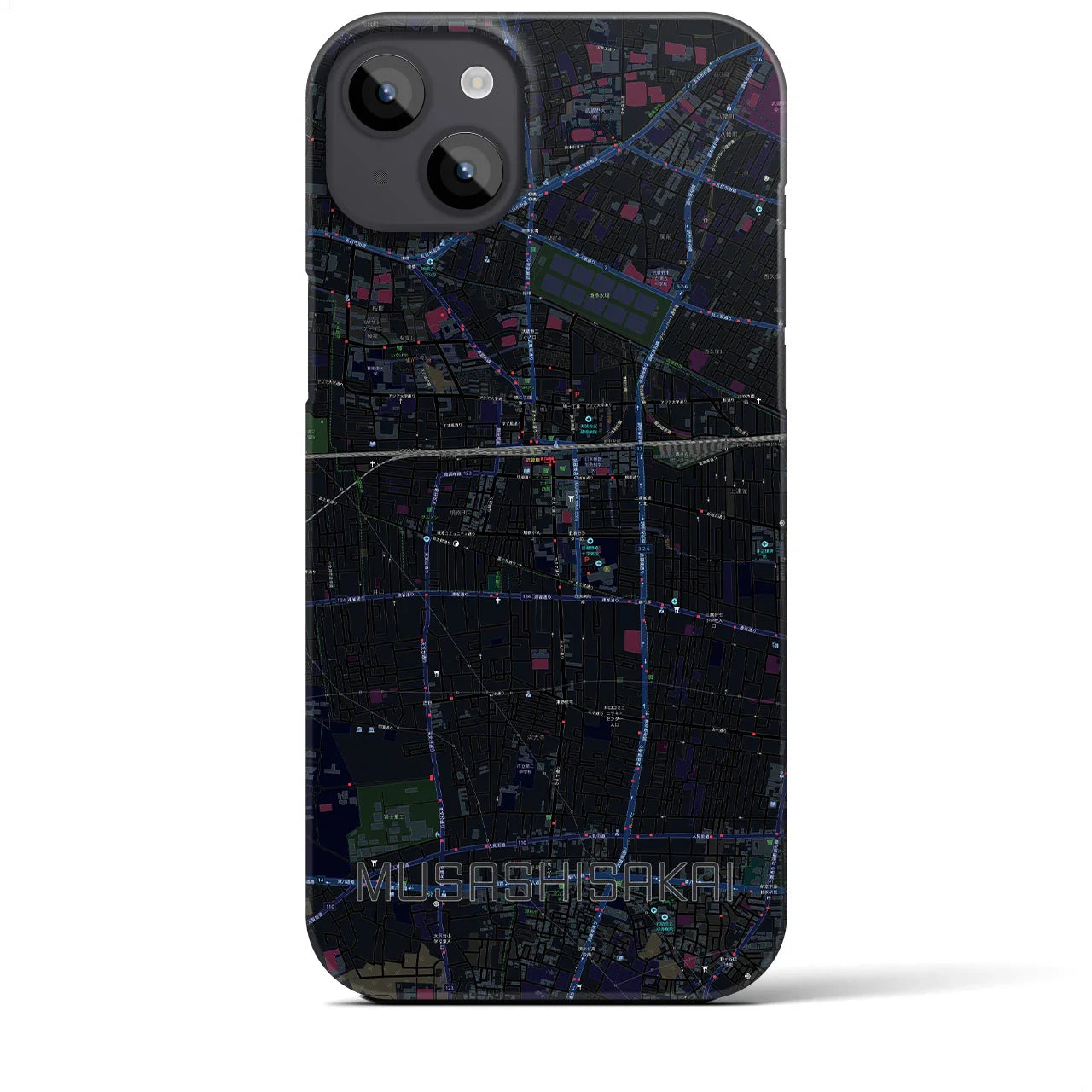 【武蔵境(東京都)】地図柄iPhoneケース(バックカバータイプ)