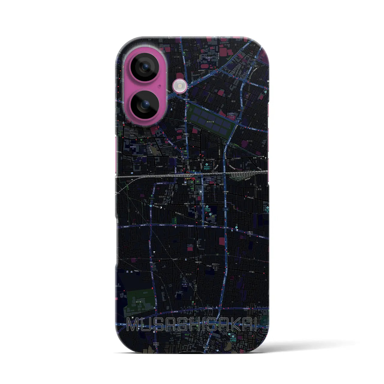 【武蔵境(東京都)】地図柄iPhoneケース(バックカバータイプ)