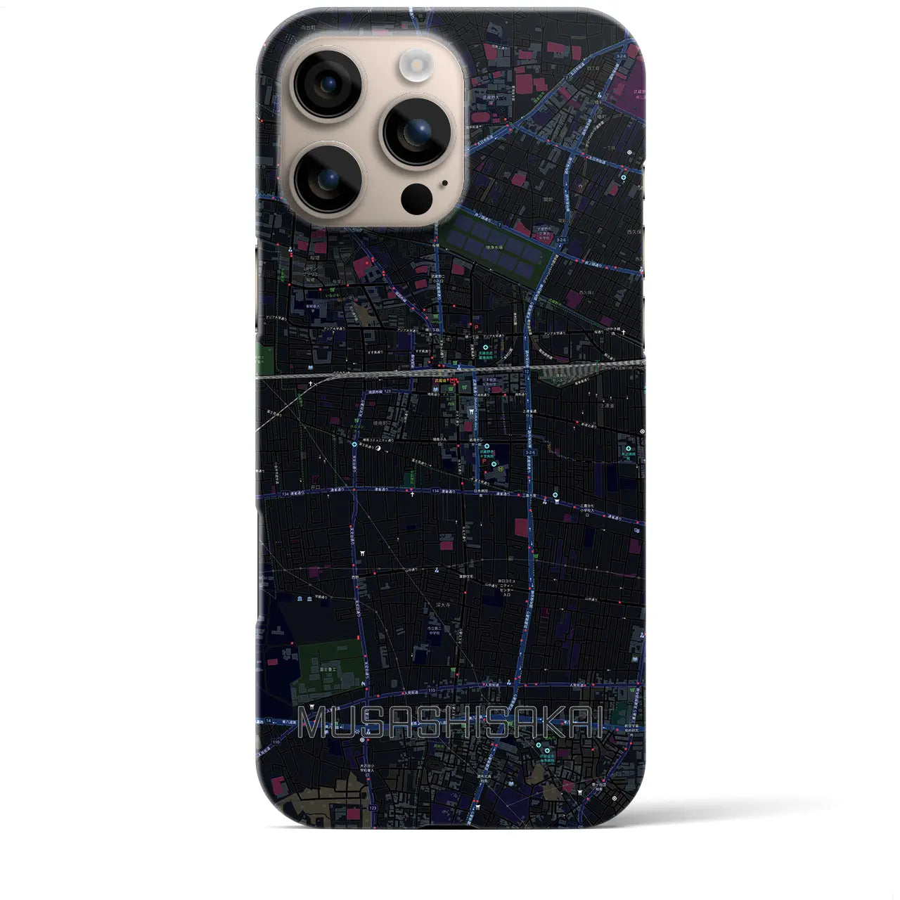【武蔵境(東京都)】地図柄iPhoneケース(バックカバータイプ)