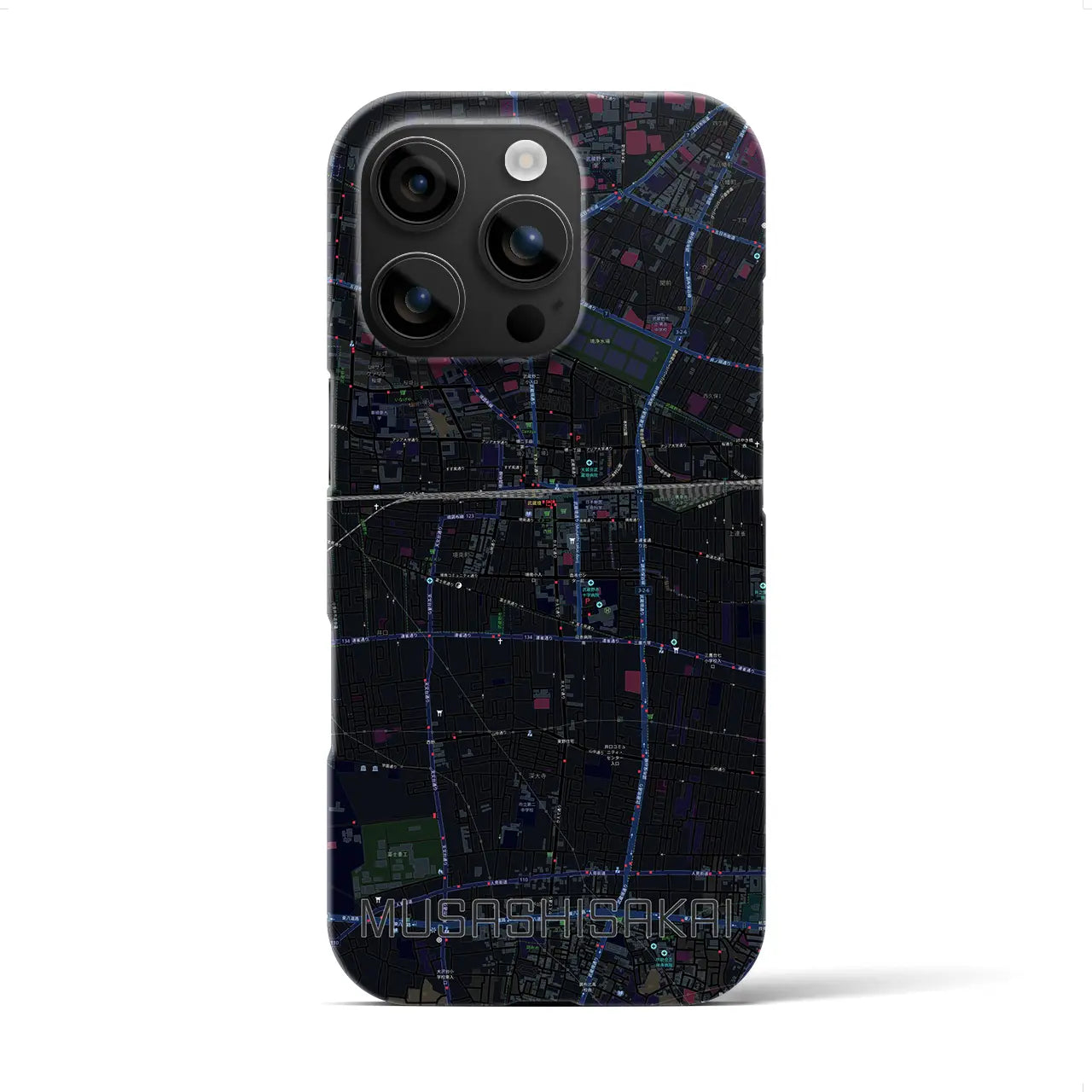 【武蔵境(東京都)】地図柄iPhoneケース(バックカバータイプ)